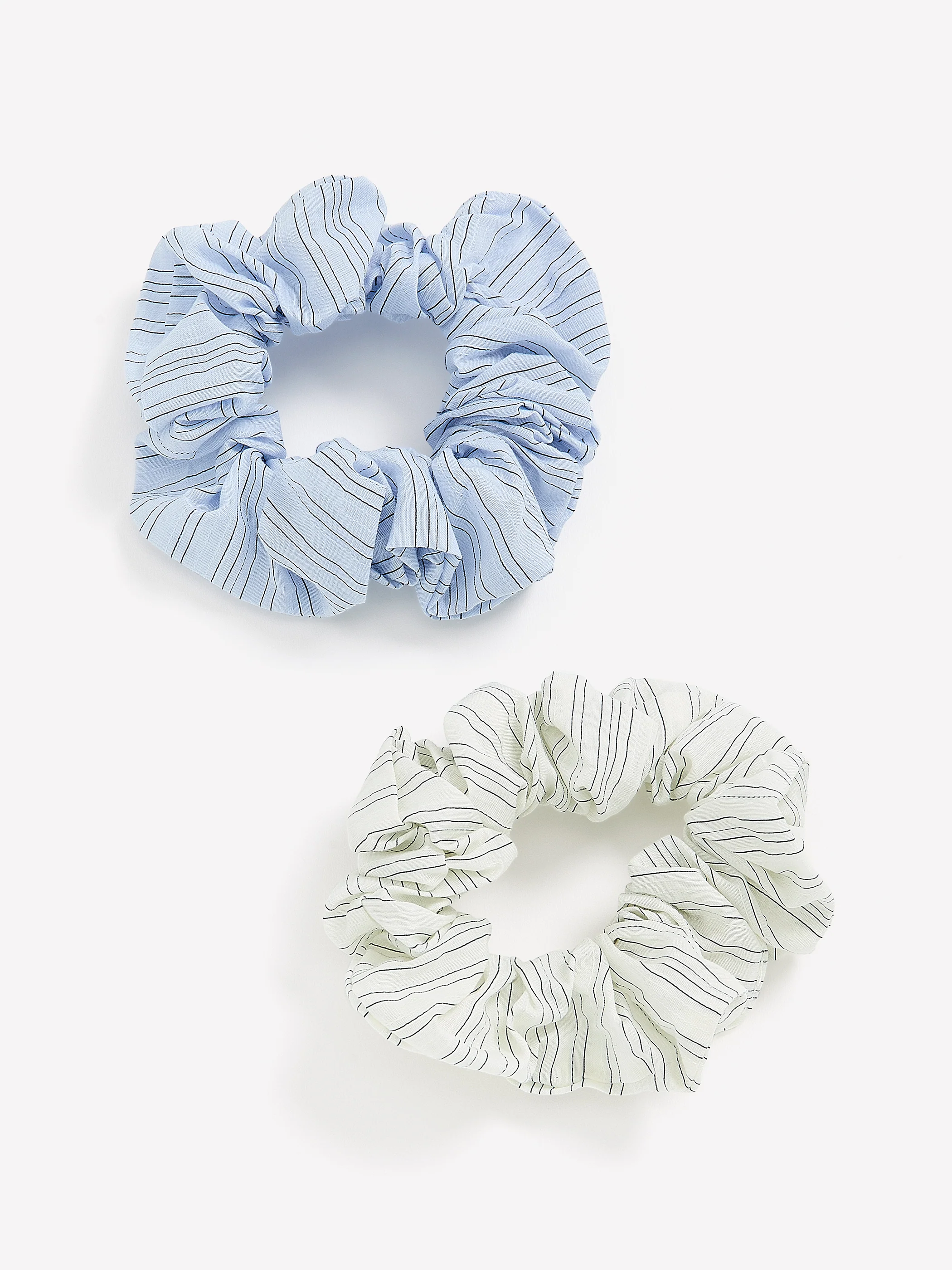 Striped Scrunchies - Set of 2