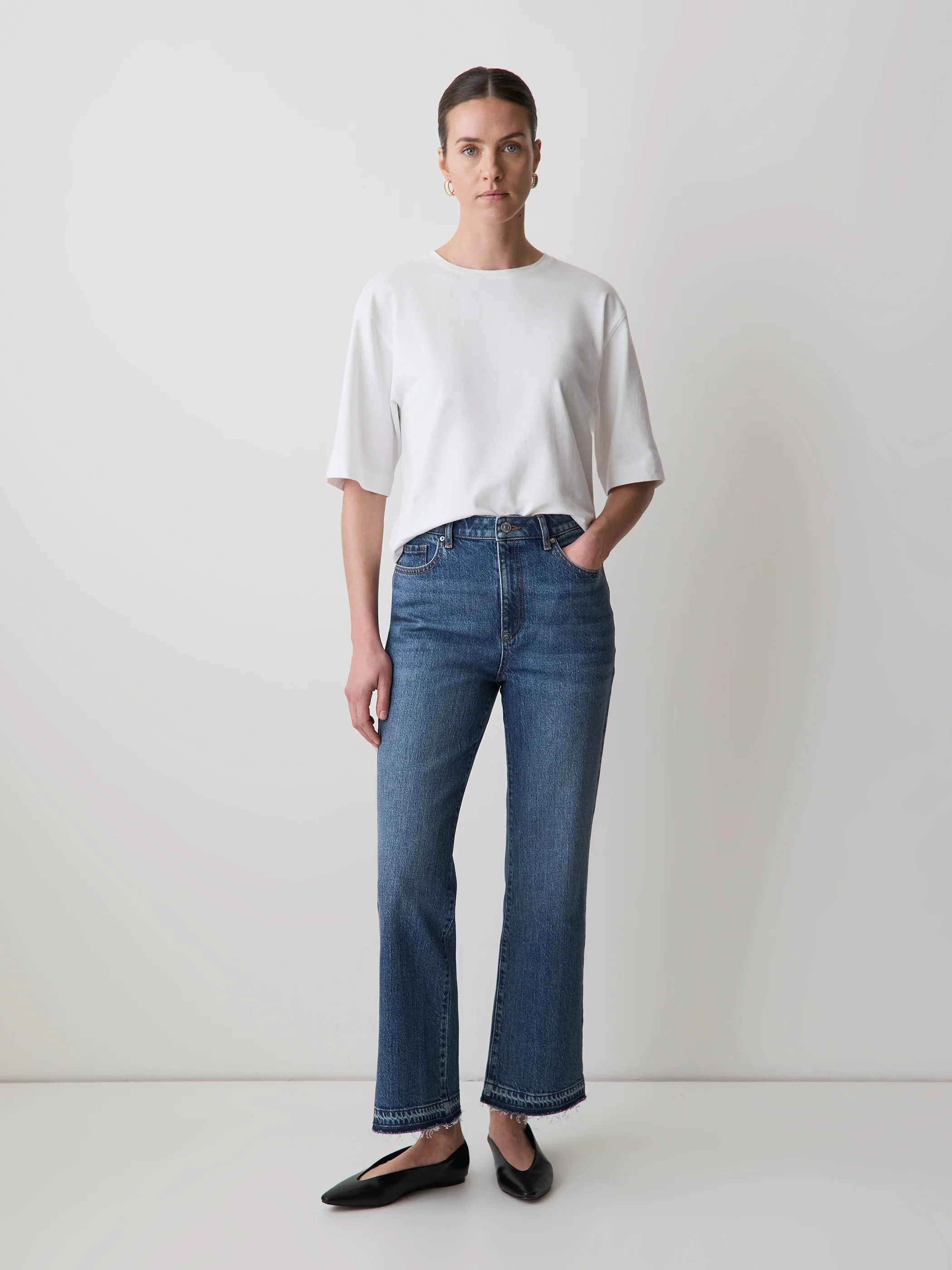 Cropped Bootcut Jeans - Image 2