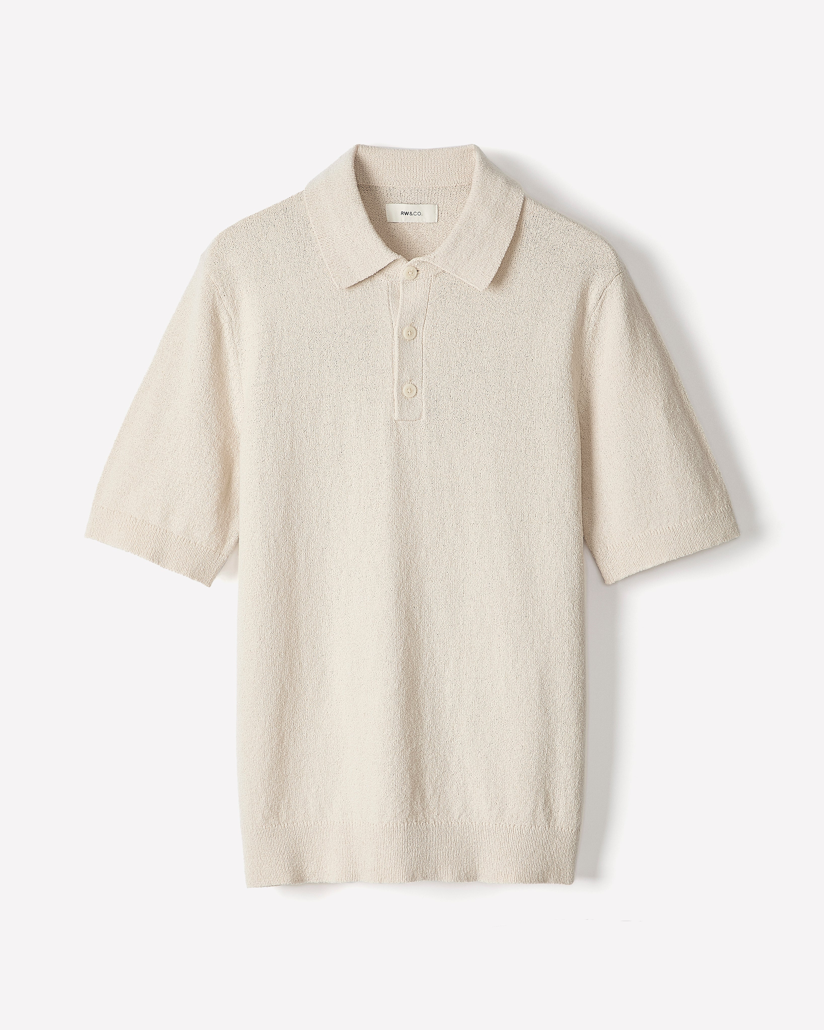 Short-Sleeve Bouclé Polo Sweater - Image 6