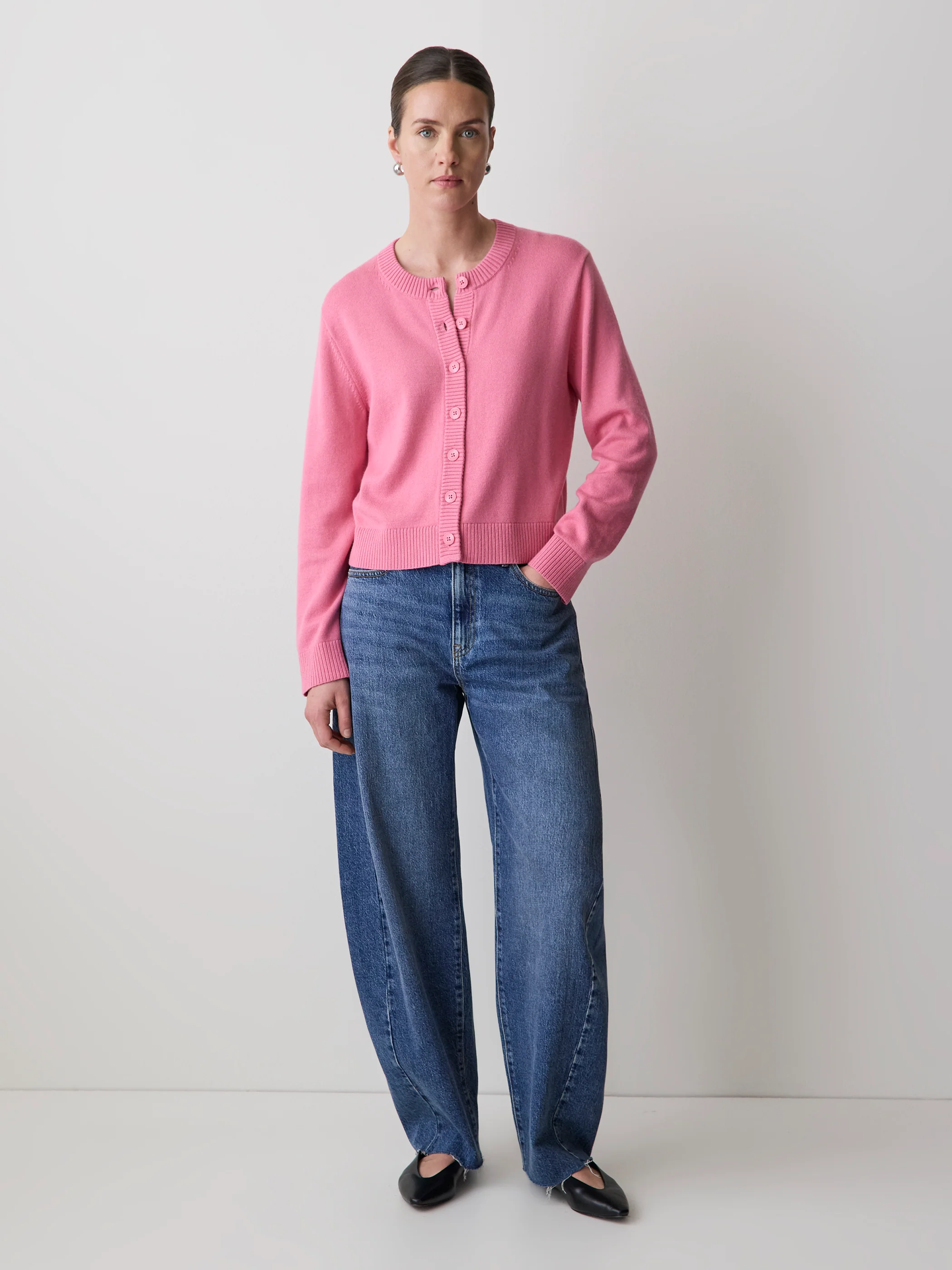 Wool-Blend Long-Sleeve Crew-Neck Cardigan - Image 12