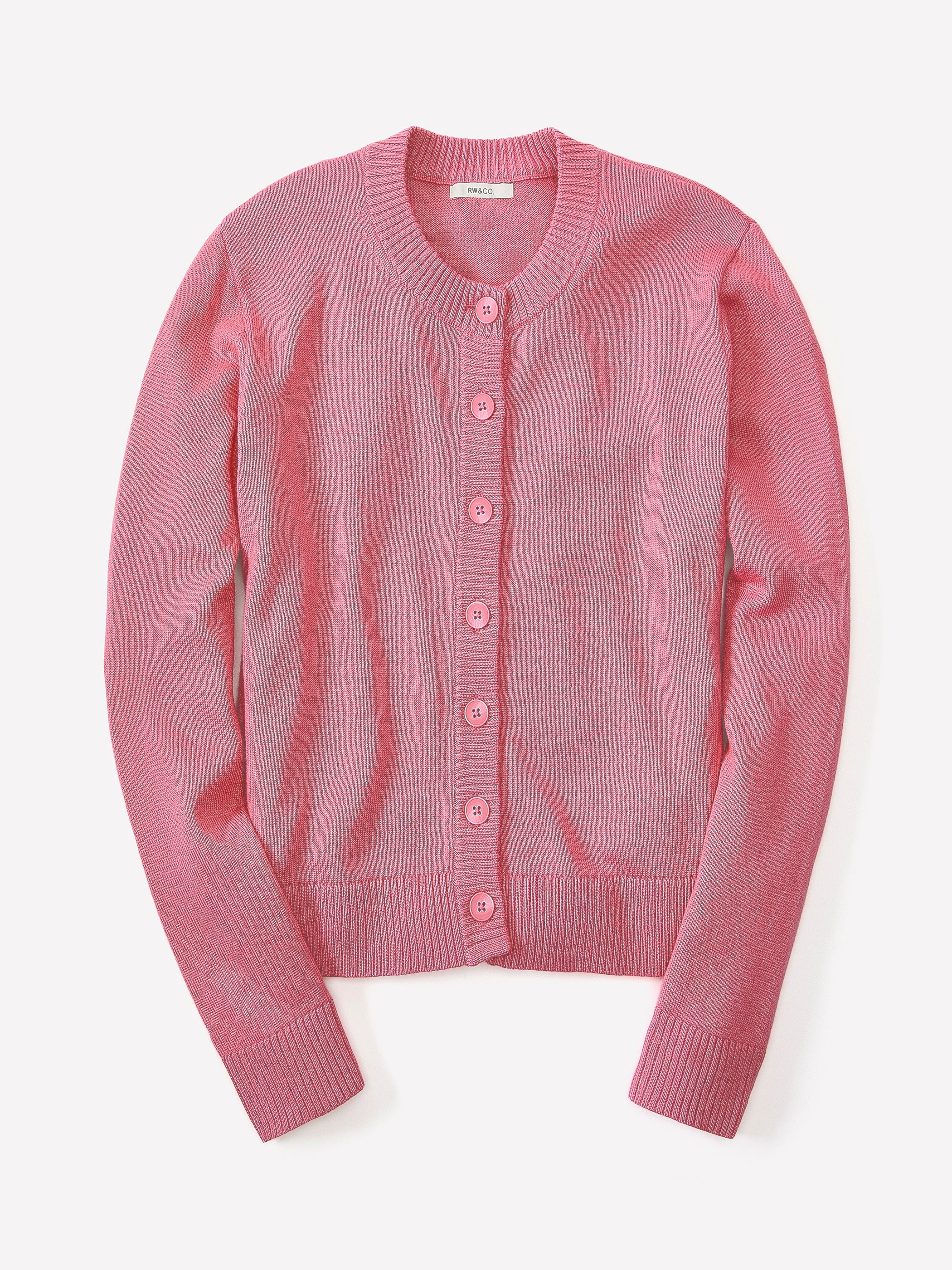 Wool-Blend Long-Sleeve Crew-Neck Cardigan - Image 15