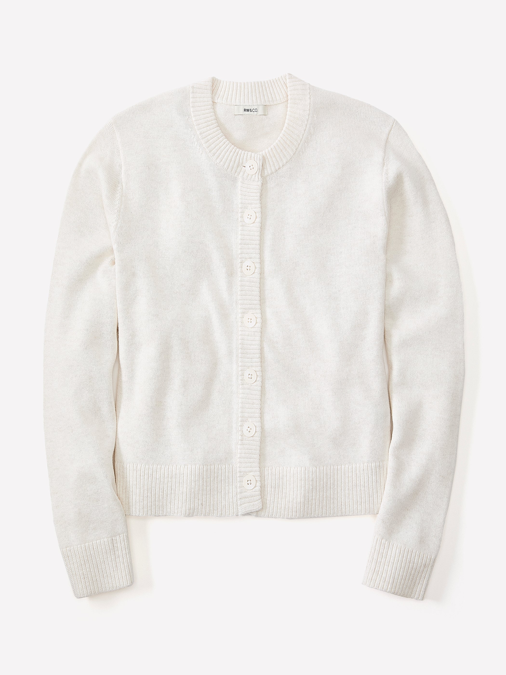Wool-Blend Long-Sleeve Crew-Neck Cardigan - Image 5