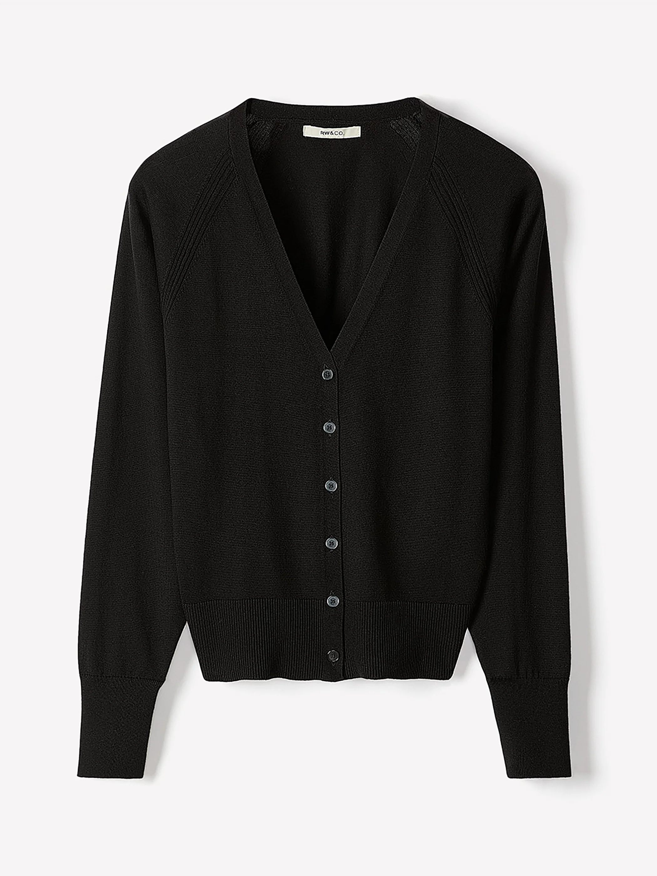 Long-Sleeve V-Neck Cardigan - Image 5