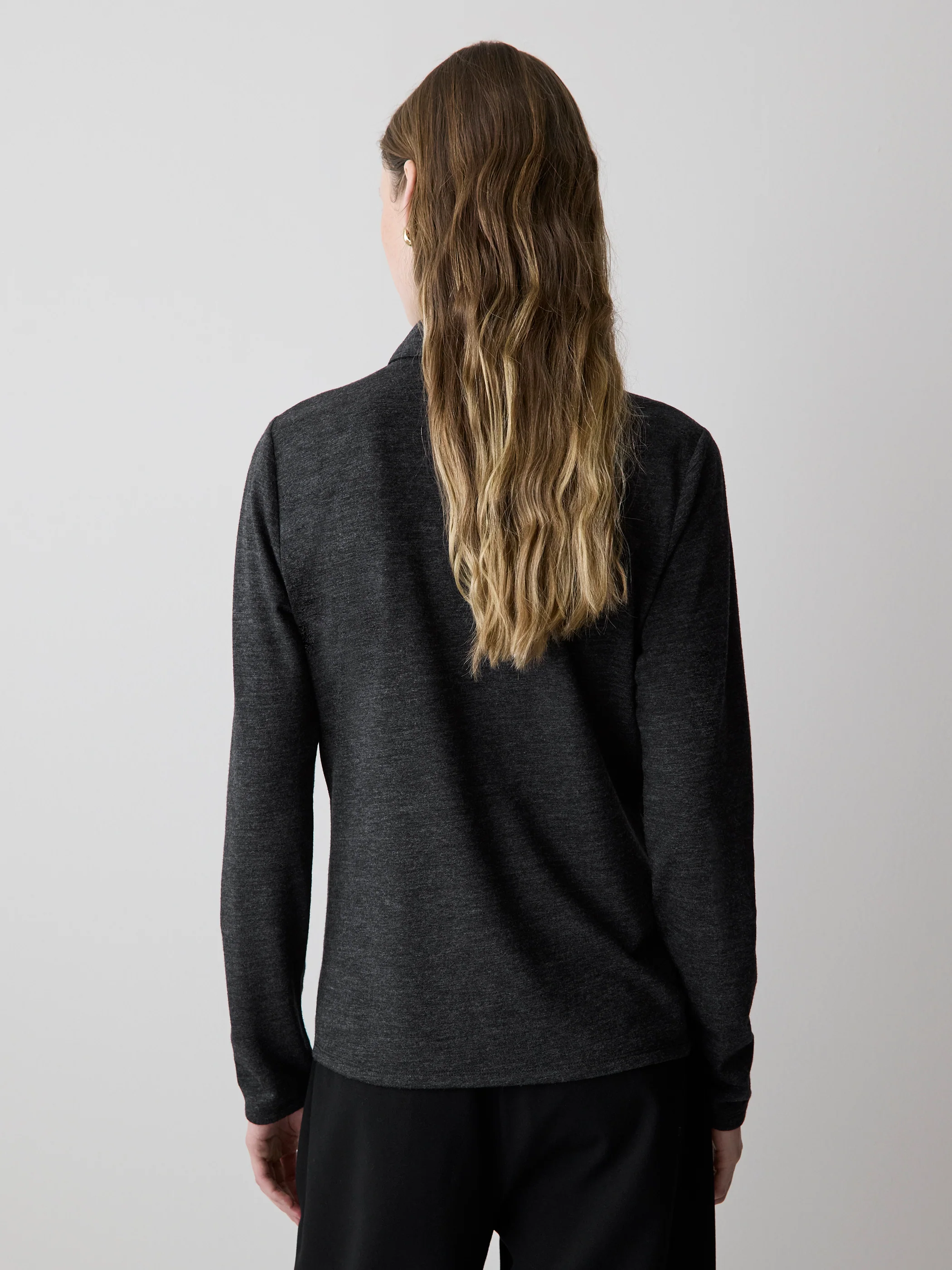 Long-Sleeve Fitted Polo - Image 3