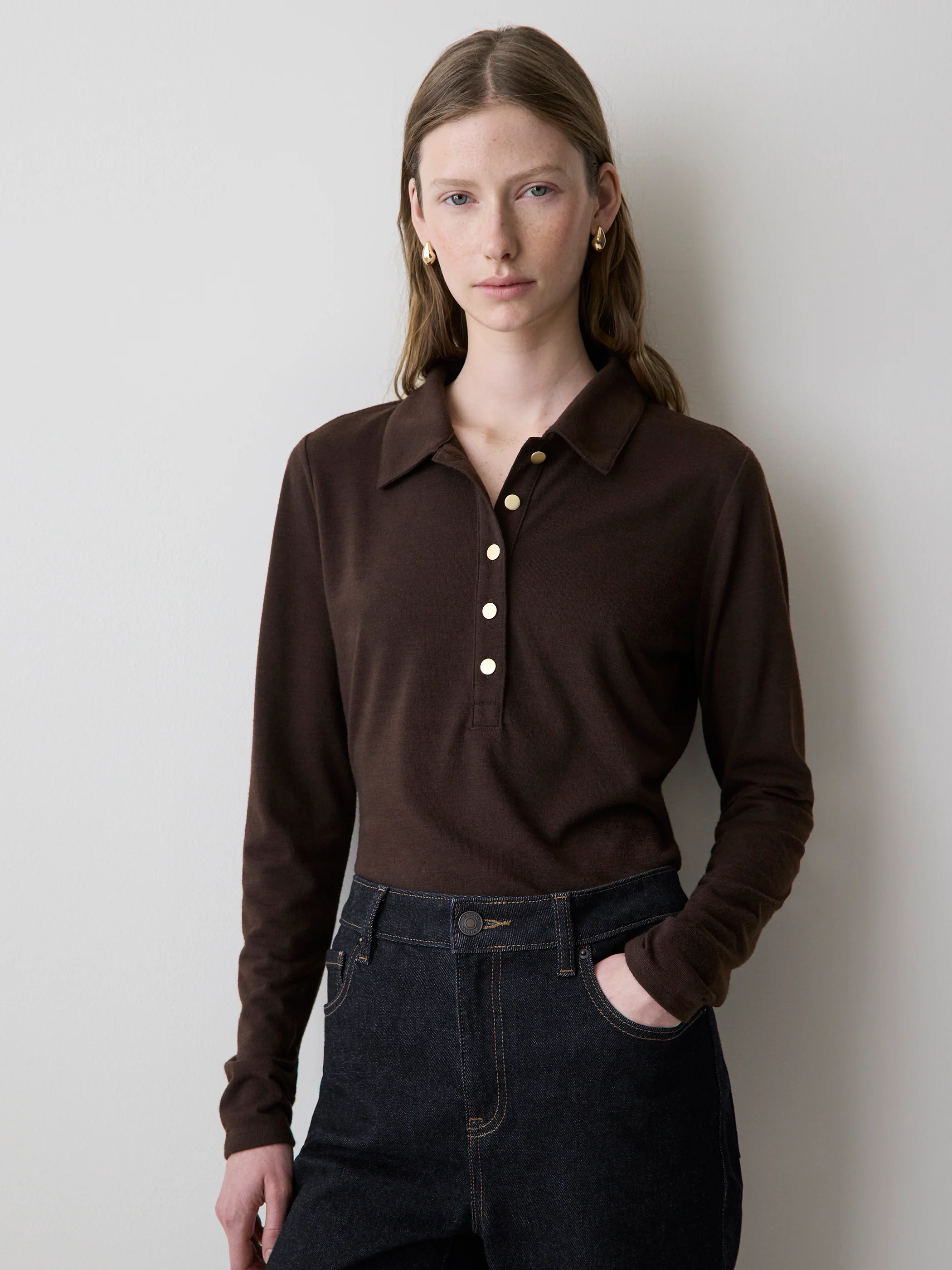 Long-Sleeve Fitted Polo - Image 7