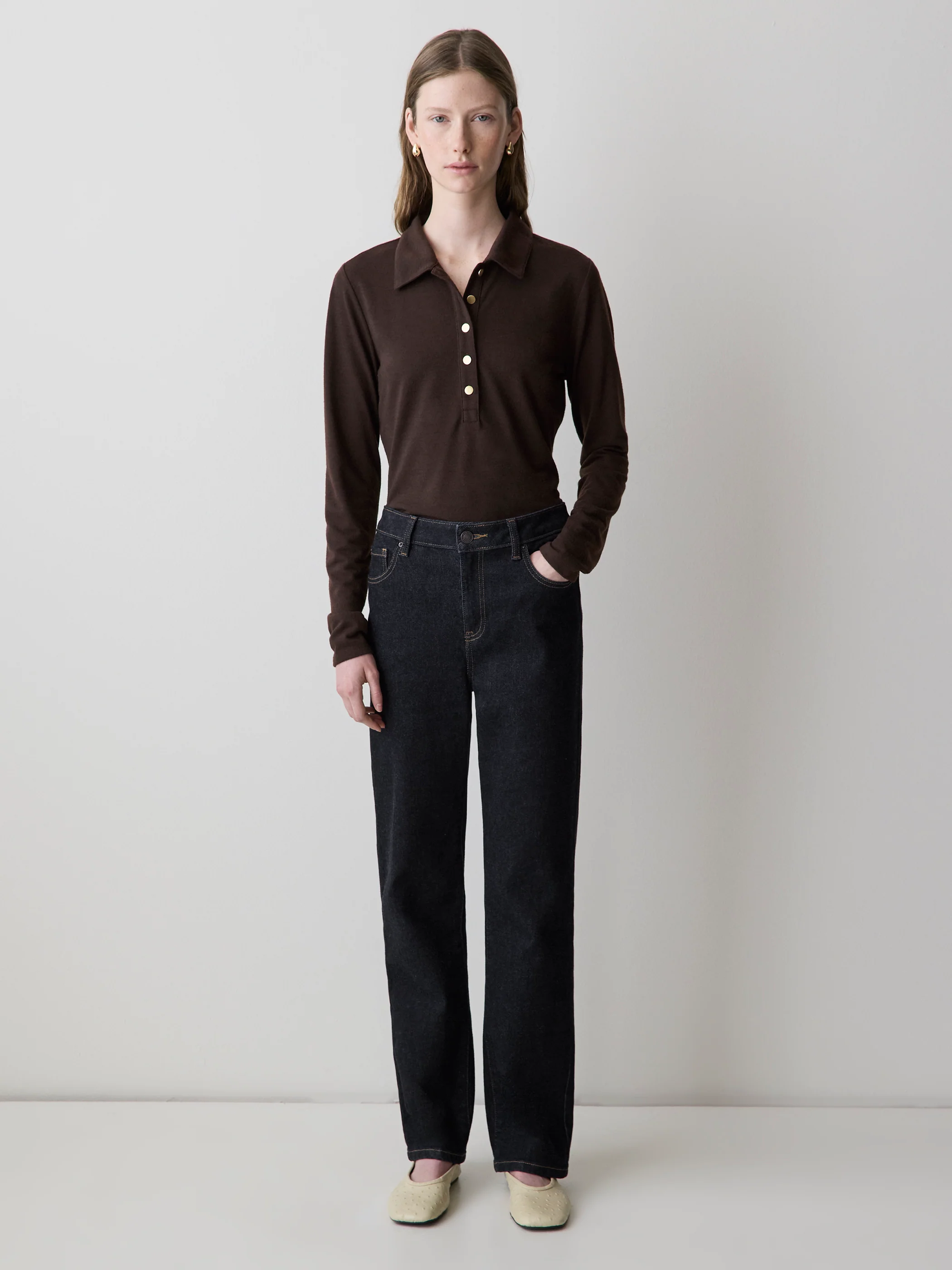 Long-Sleeve Fitted Polo - Image 8