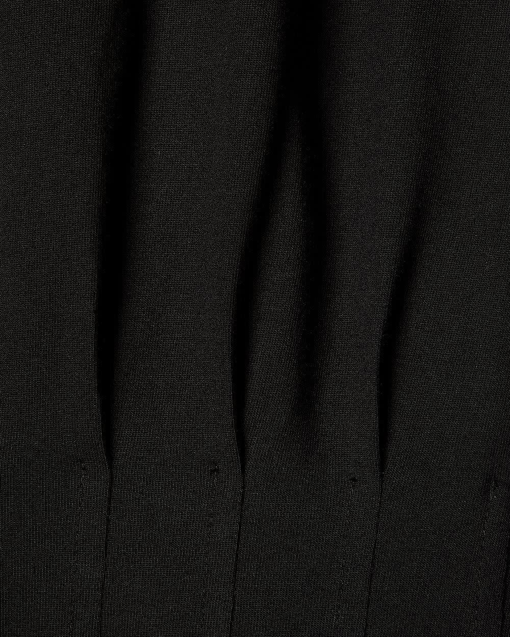 Extended-Sleeve Crew-Neck Midi Dress with Pintucks - Image 3