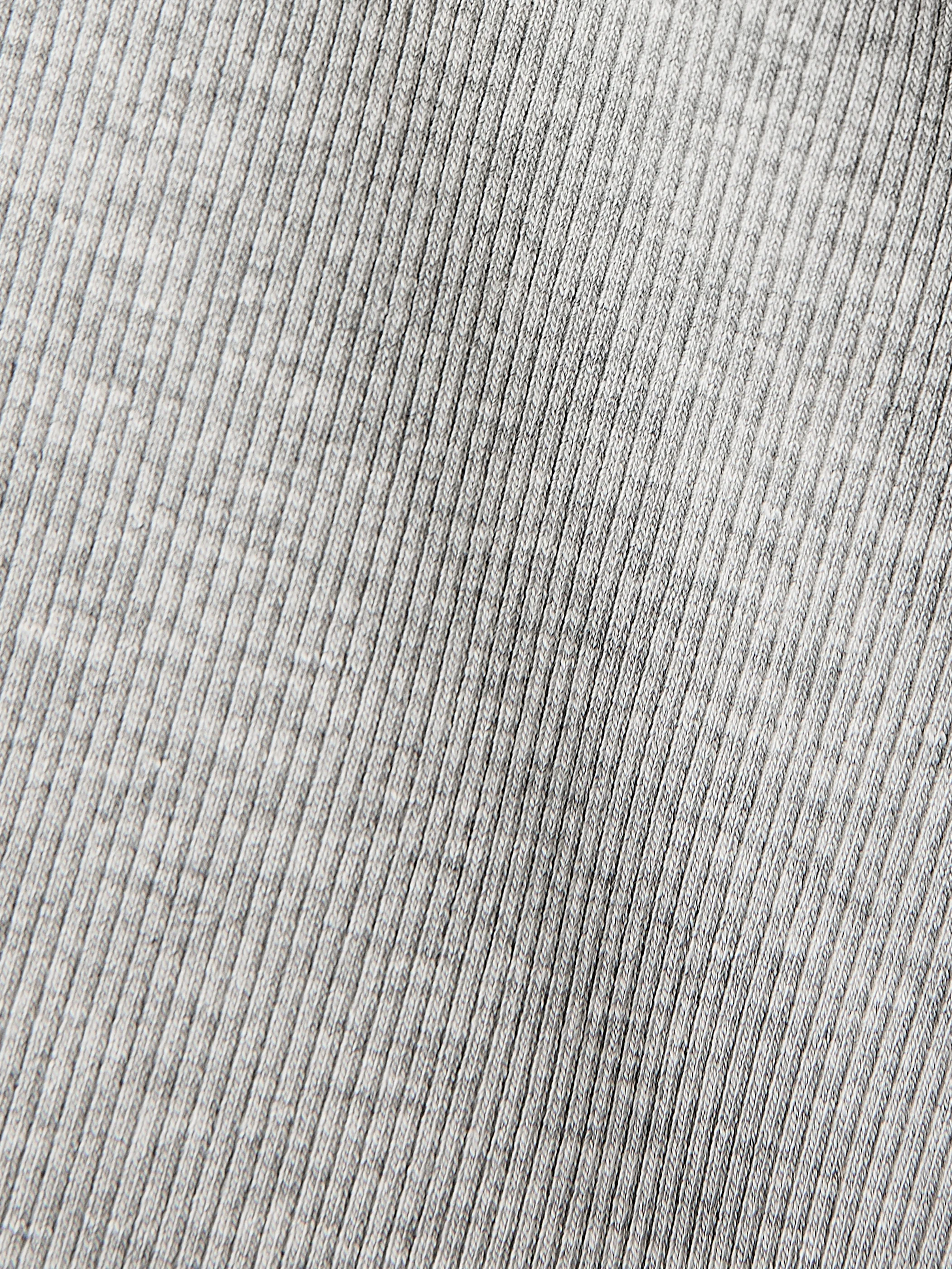 Elbow-Sleeve Crew-Neck Ribbed Tee - Image 9