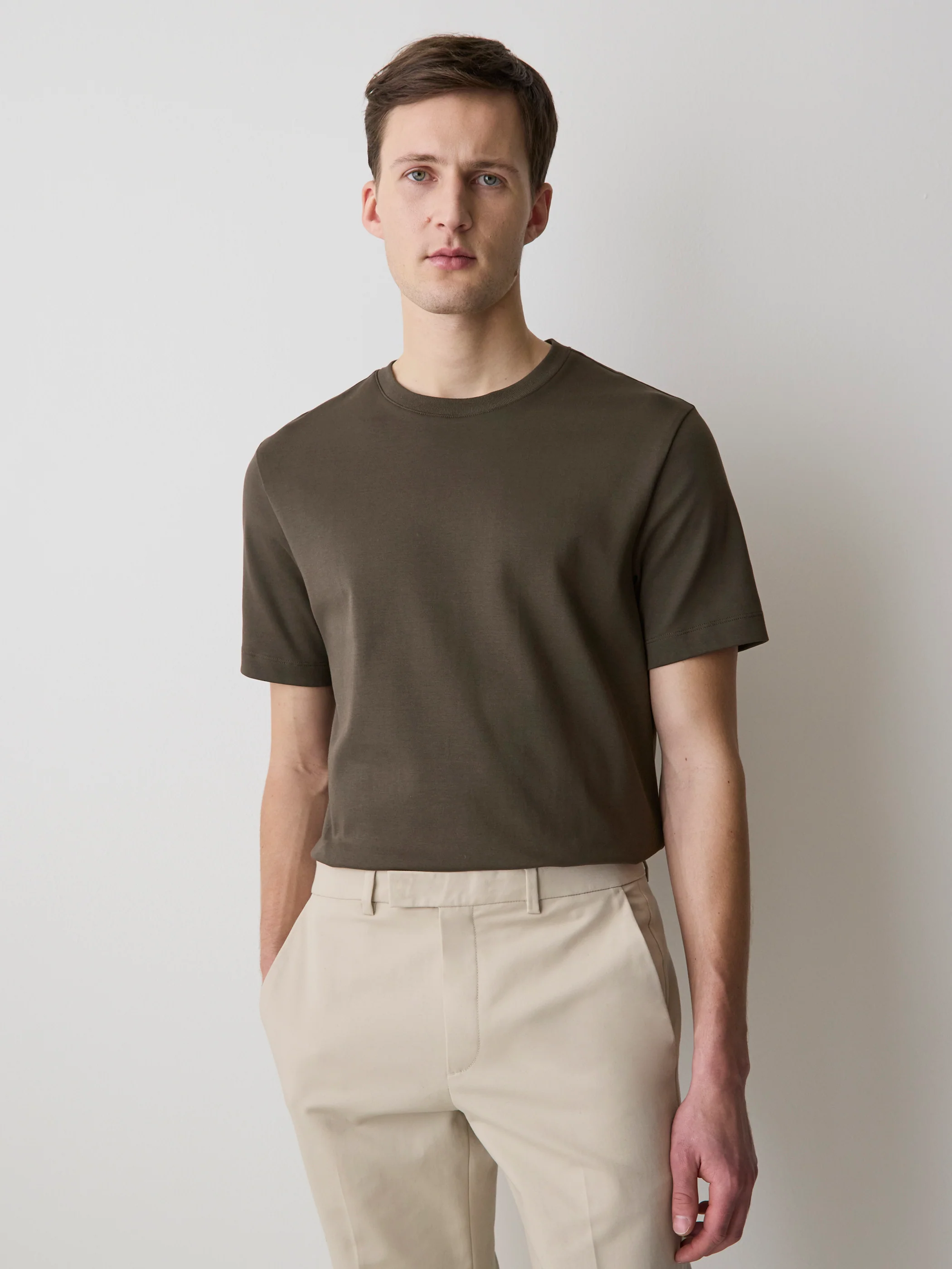 Solid Short-Sleeve Crew-Neck Tee