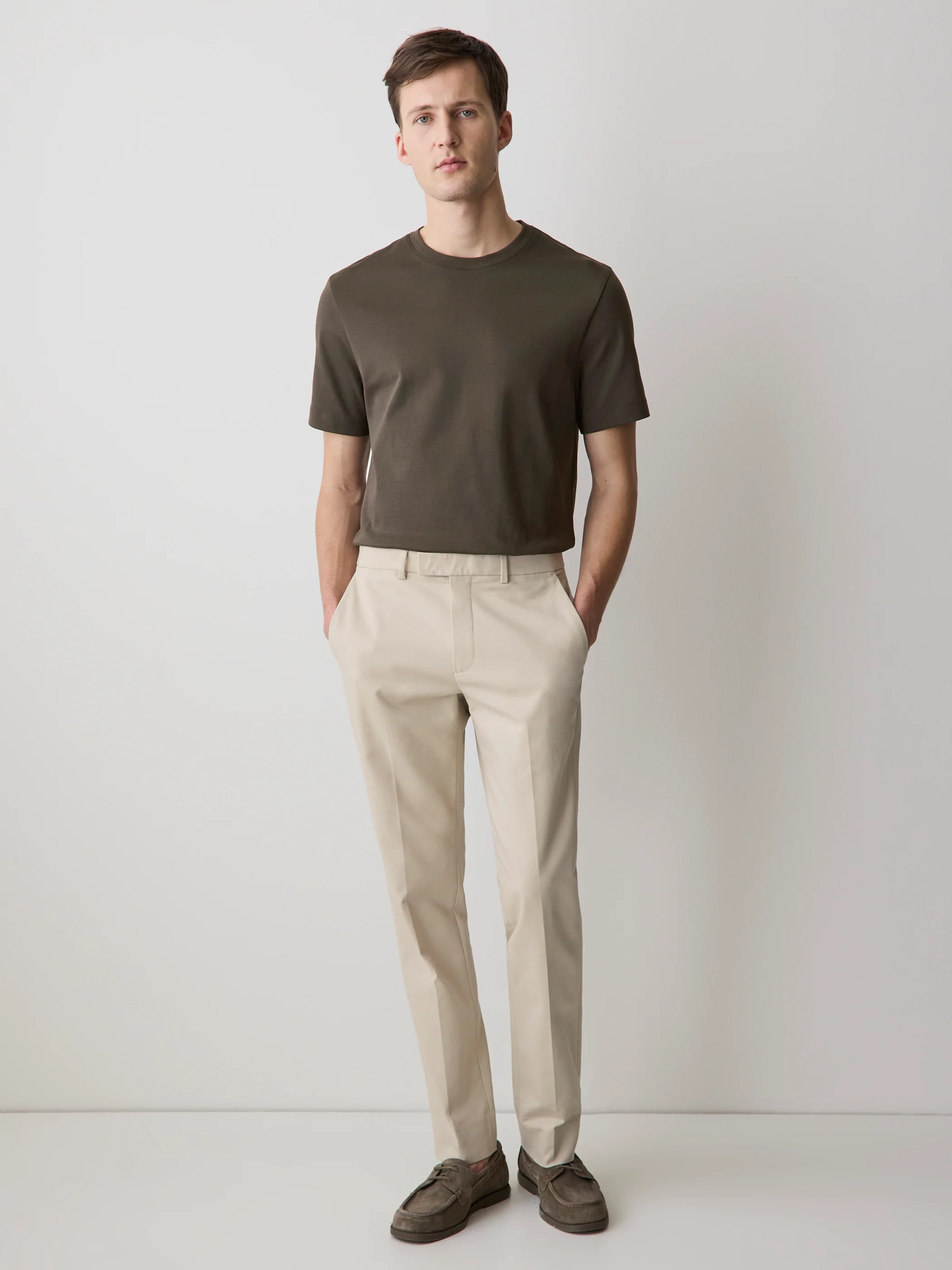 Solid Short-Sleeve Crew-Neck Tee - Image 2