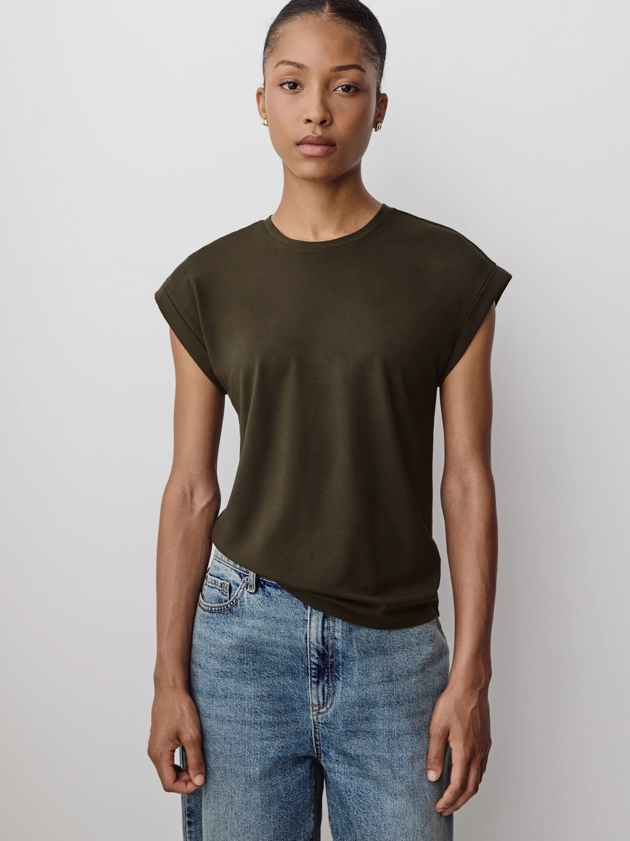 Extended-Sleeve Crew-Neck Tee