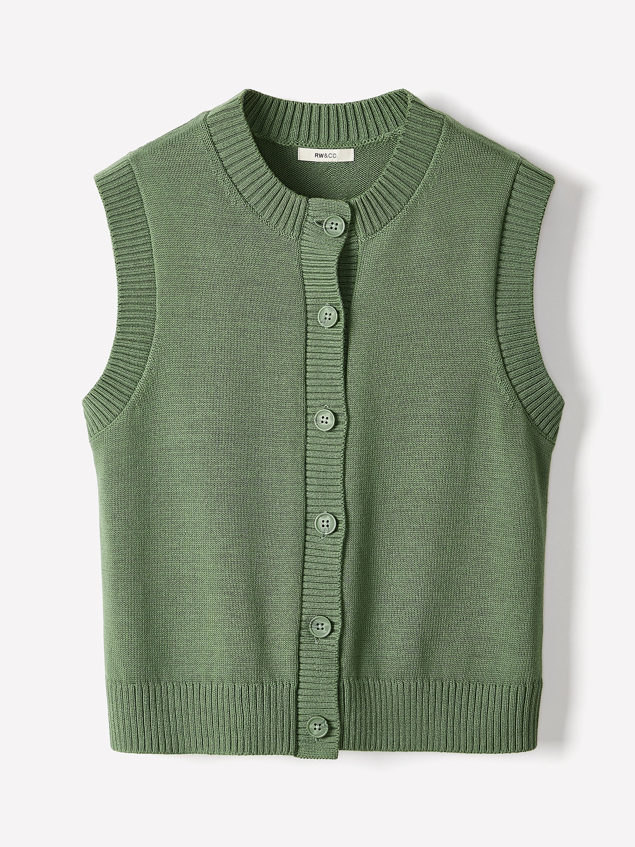 Sleeveless Crew-Neck Sweater Vest - Image 10