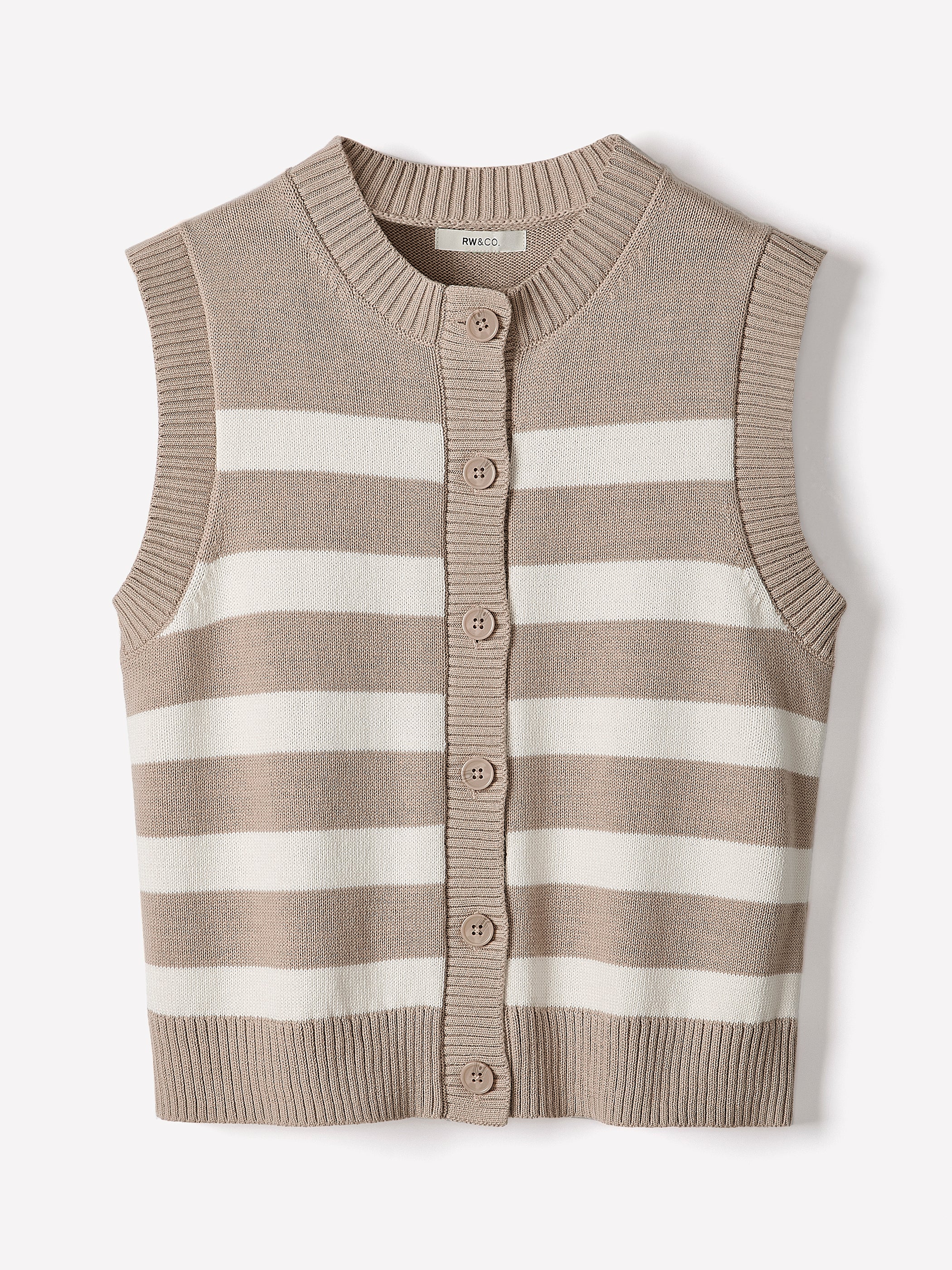 Sleeveless Crew-Neck Sweater Vest - Image 15