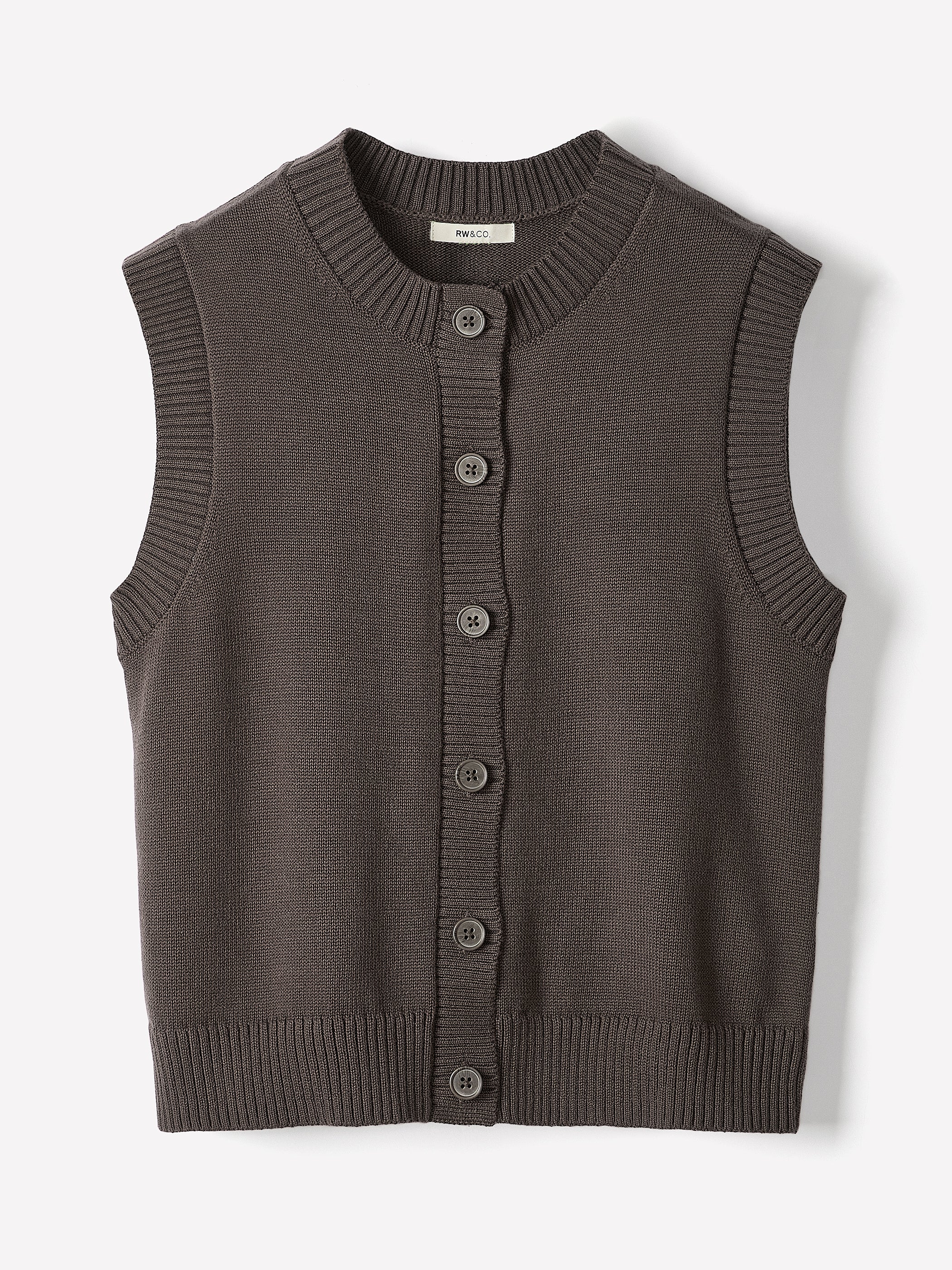 Sleeveless Crew-Neck Sweater Vest - Image 5