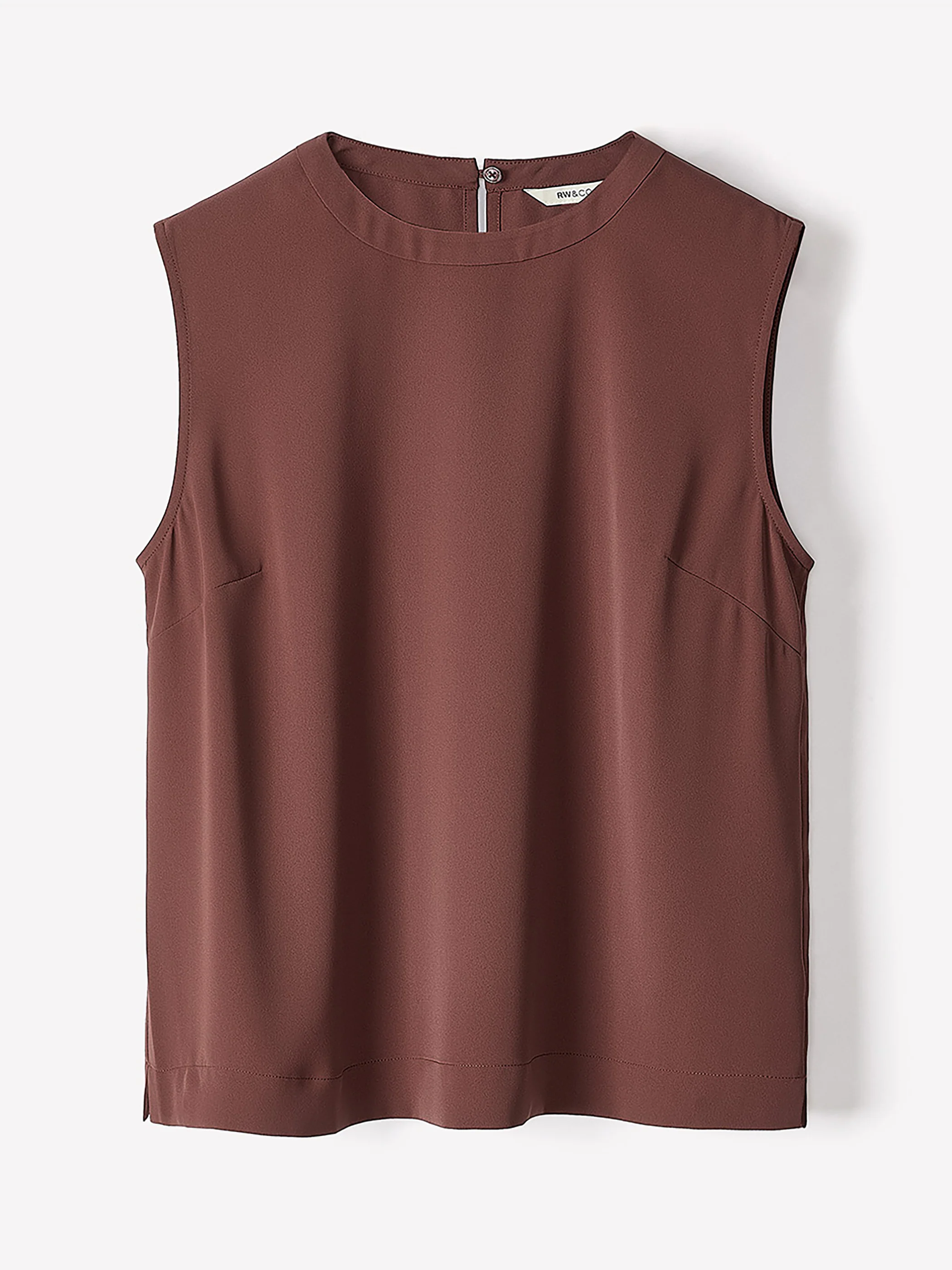 Crew-Neck Luxe Crepe Cami - Image 10