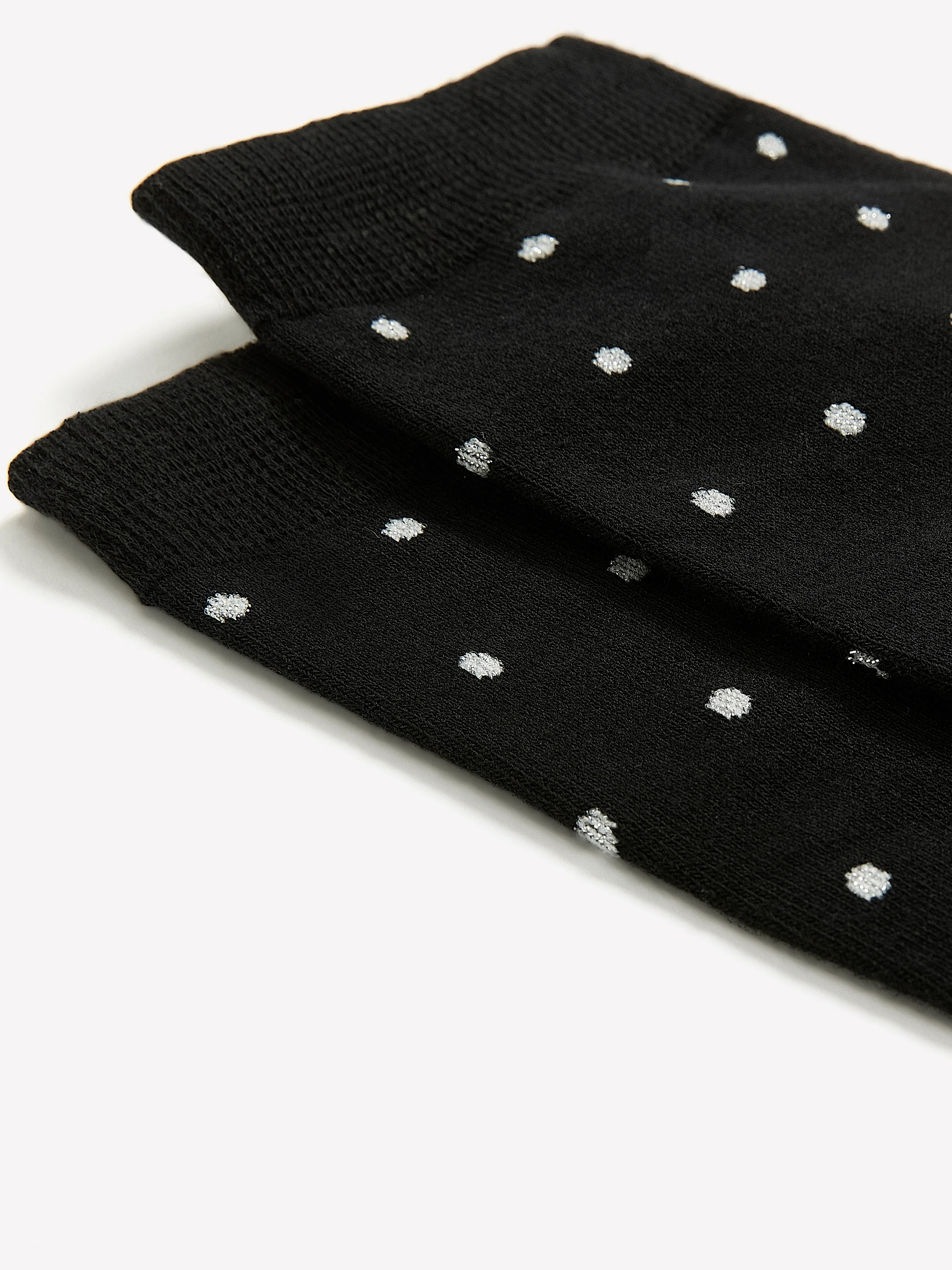 Dotted Crew Socks with Metallic Fibres - Image 4