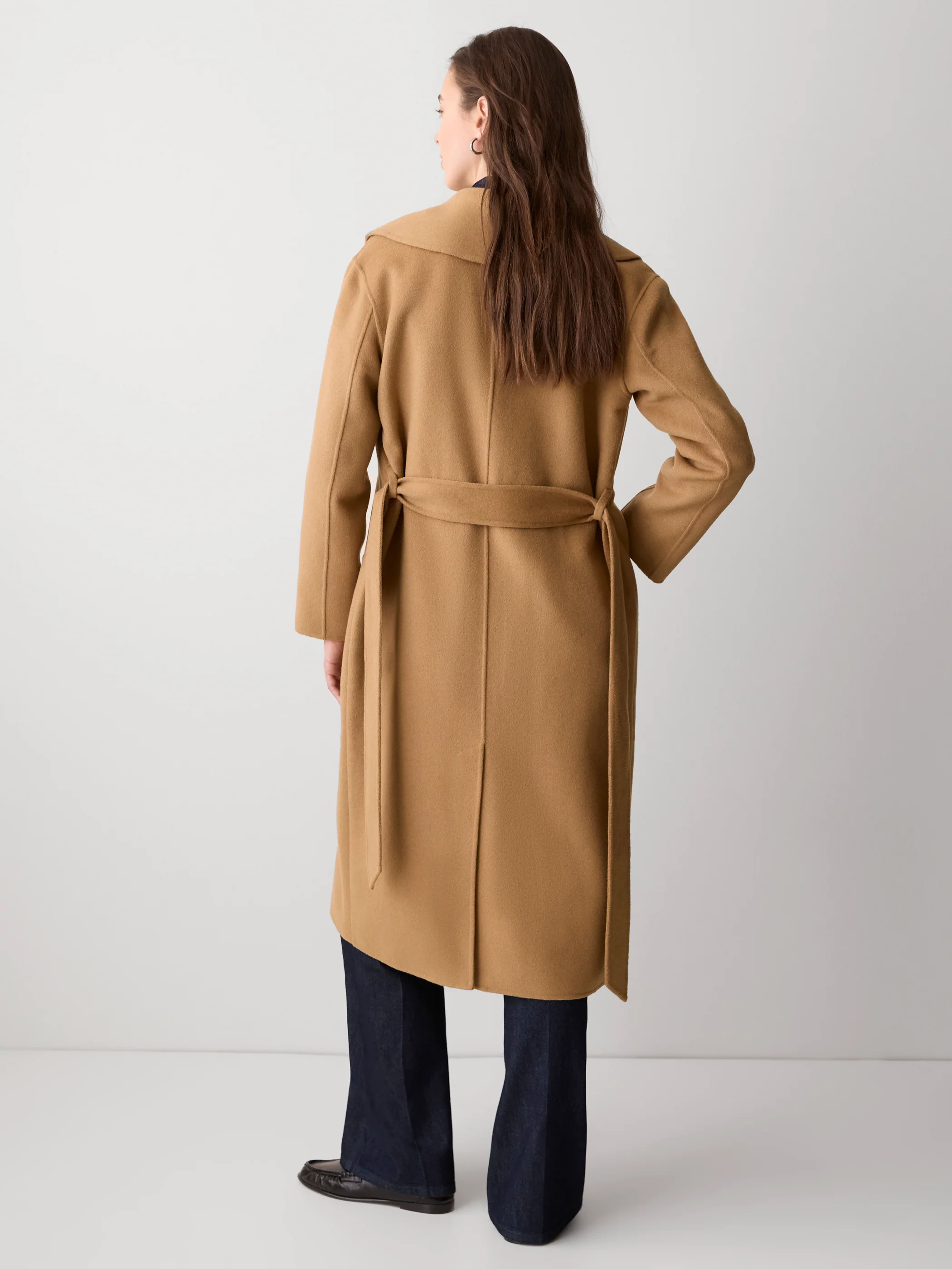 Double Face Long Coat with Belt - Image 3
