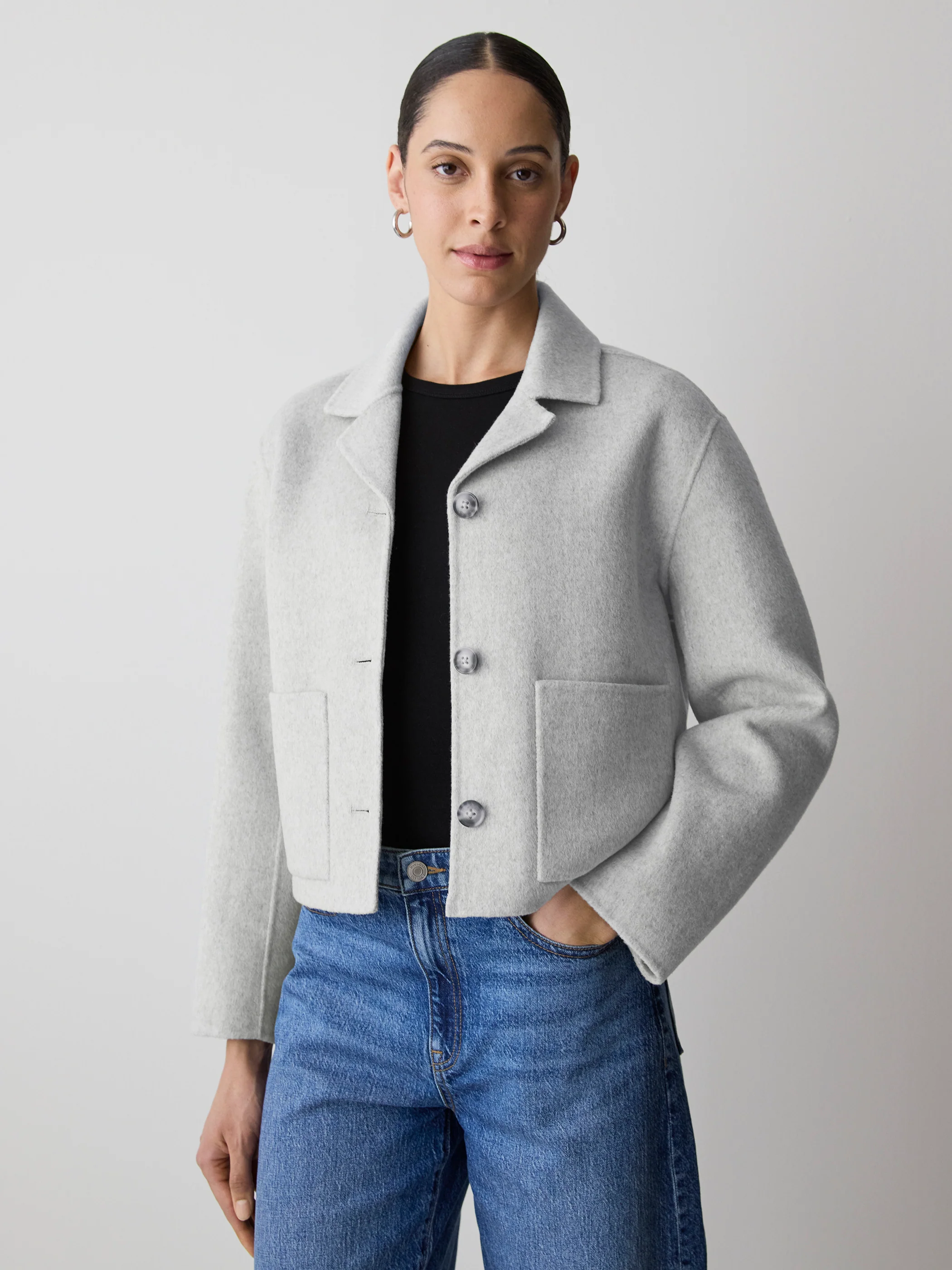 Double Face Wool-Blend Transitional Coat - Image 13