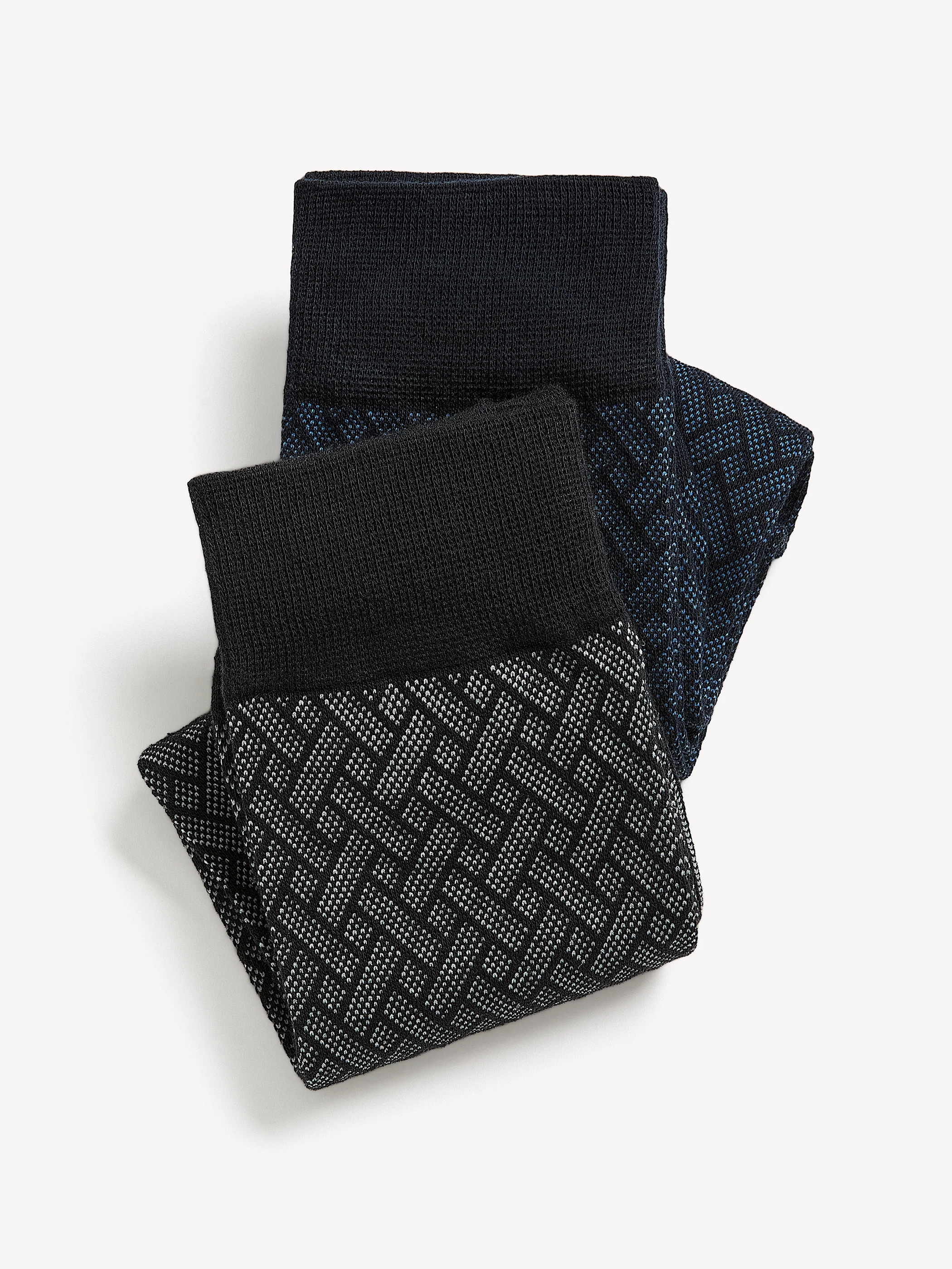 Dress Socks with Geometric Pattern - Image 3