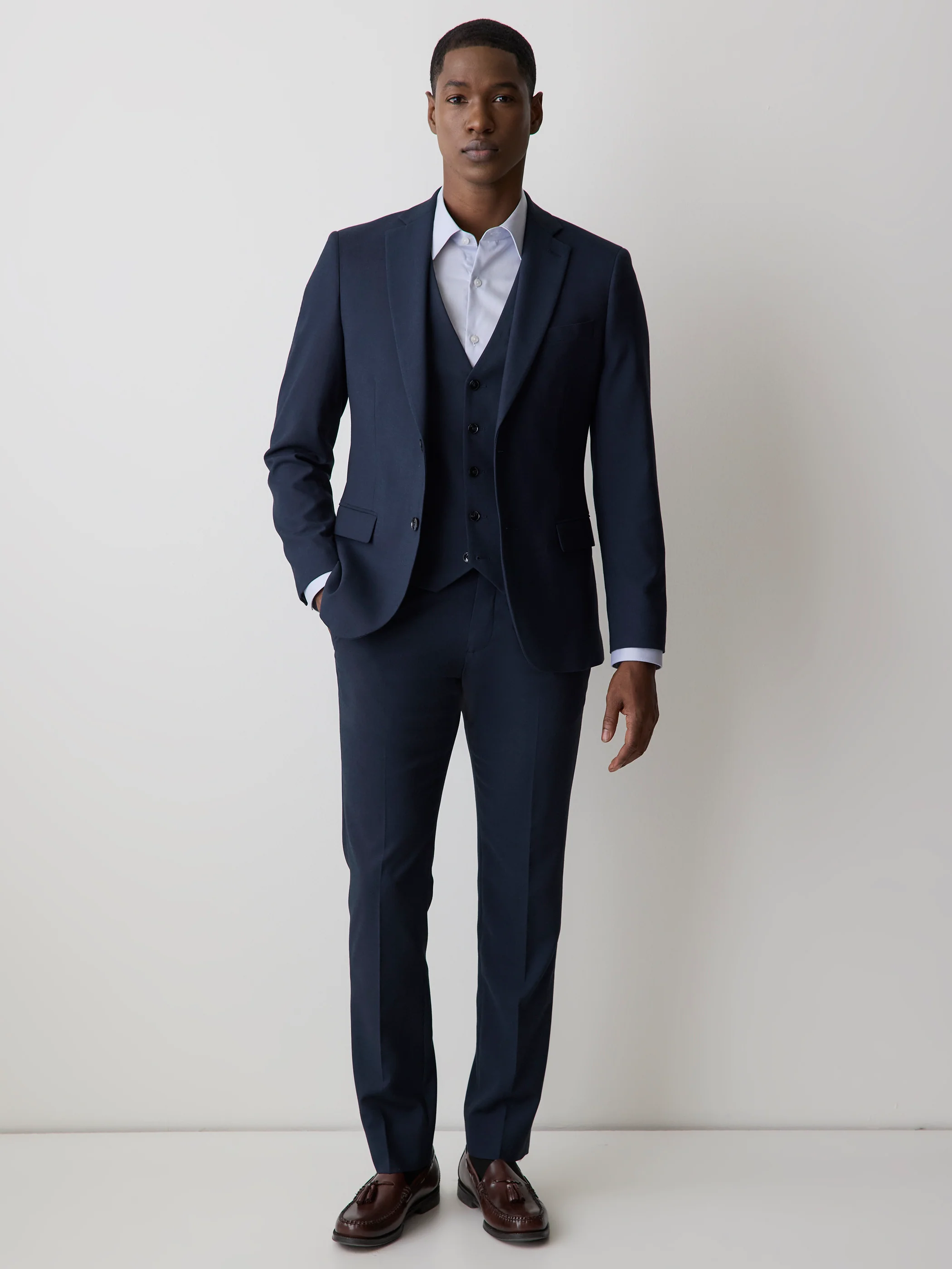 Essential Navy Suit Vest - Image 2
