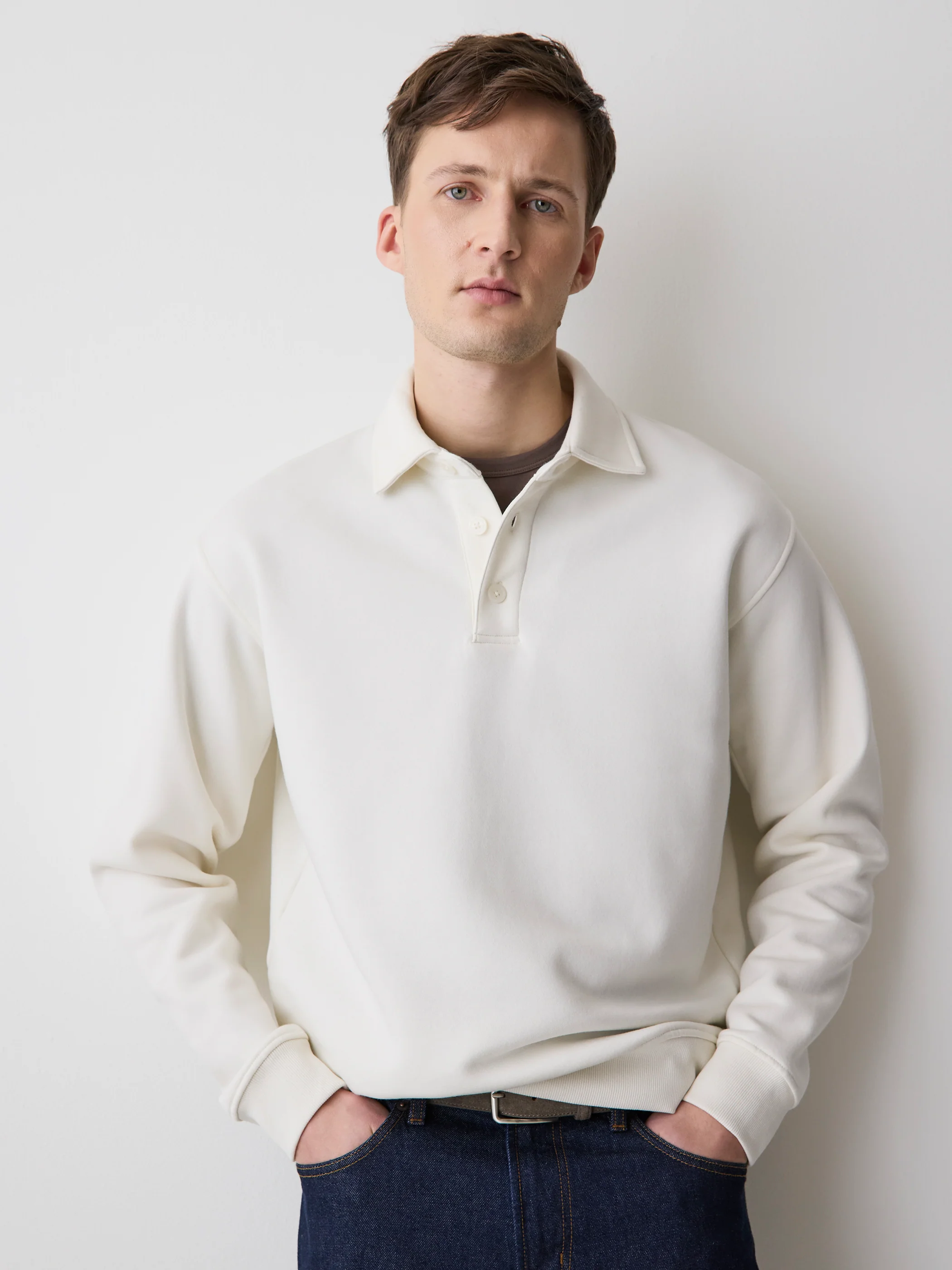 Fleece Long-Sleeve Polo - Image 14
