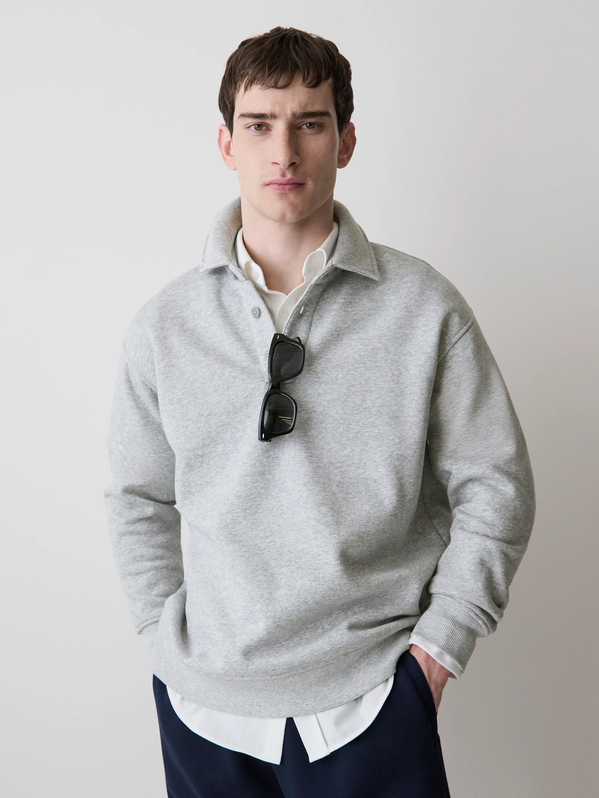 Fleece Long-Sleeve Polo - Image 21