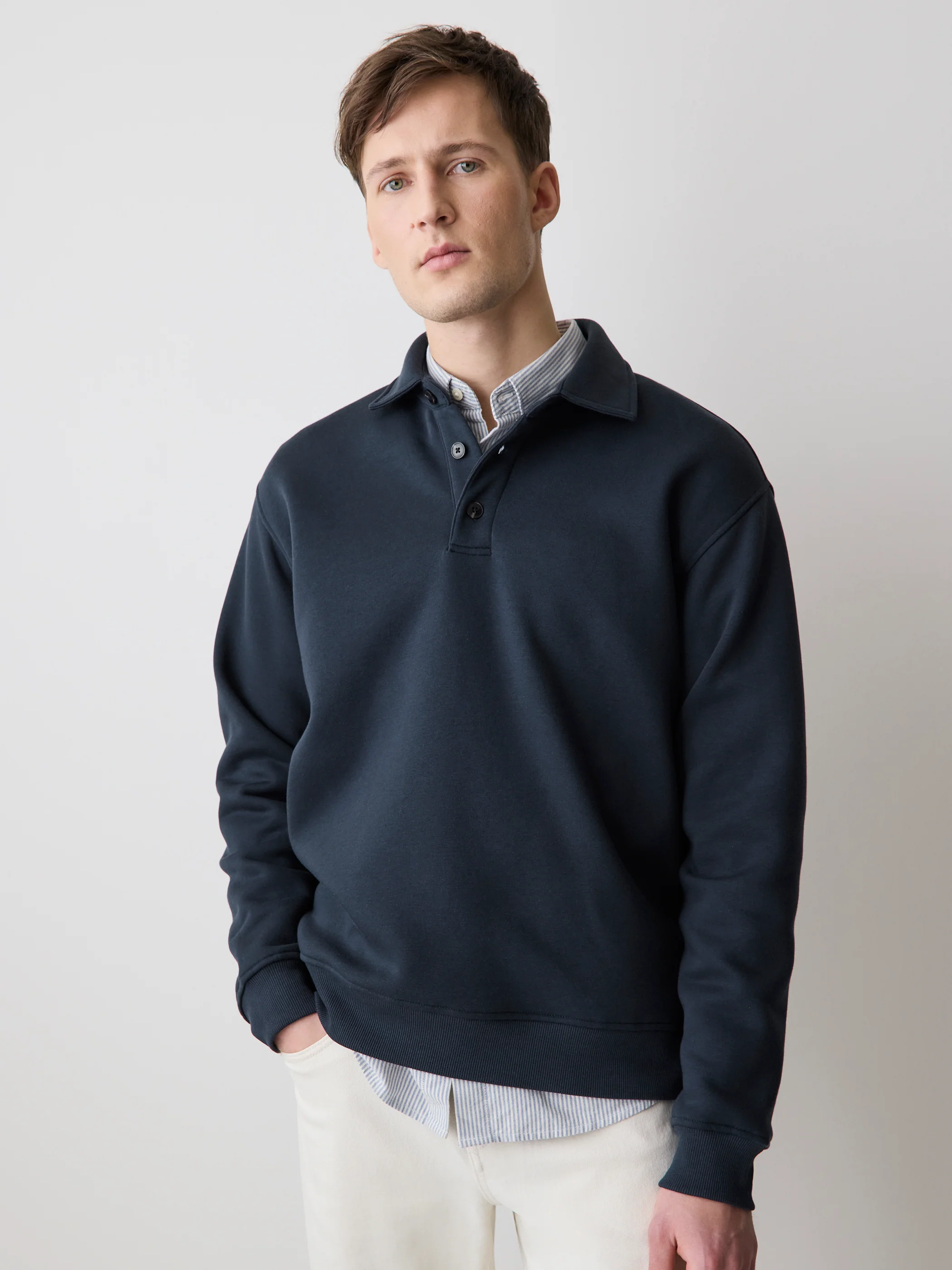 Fleece Long-Sleeve Polo - Image 27
