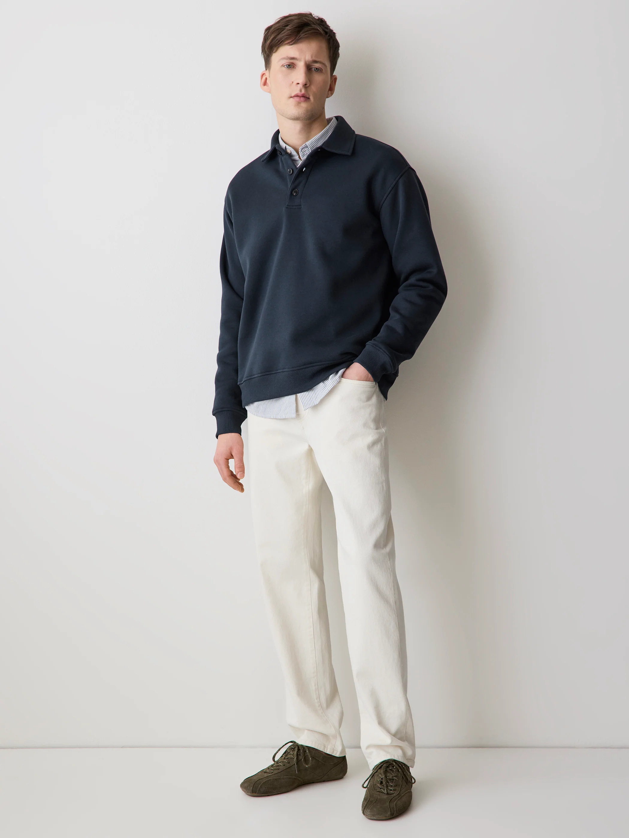 Fleece Long-Sleeve Polo - Image 28