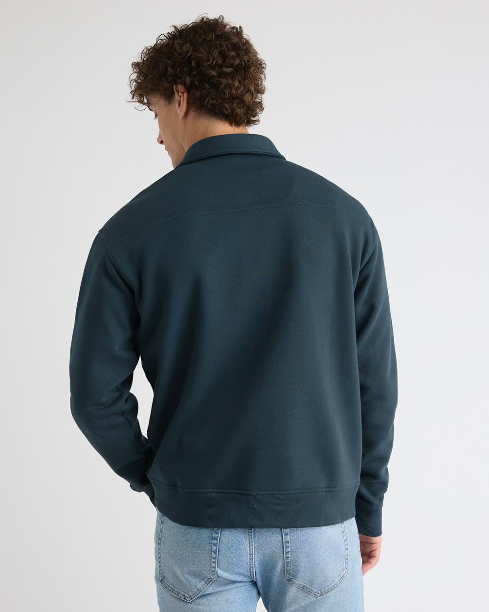 Fleece Long-Sleeve Polo - Image 3