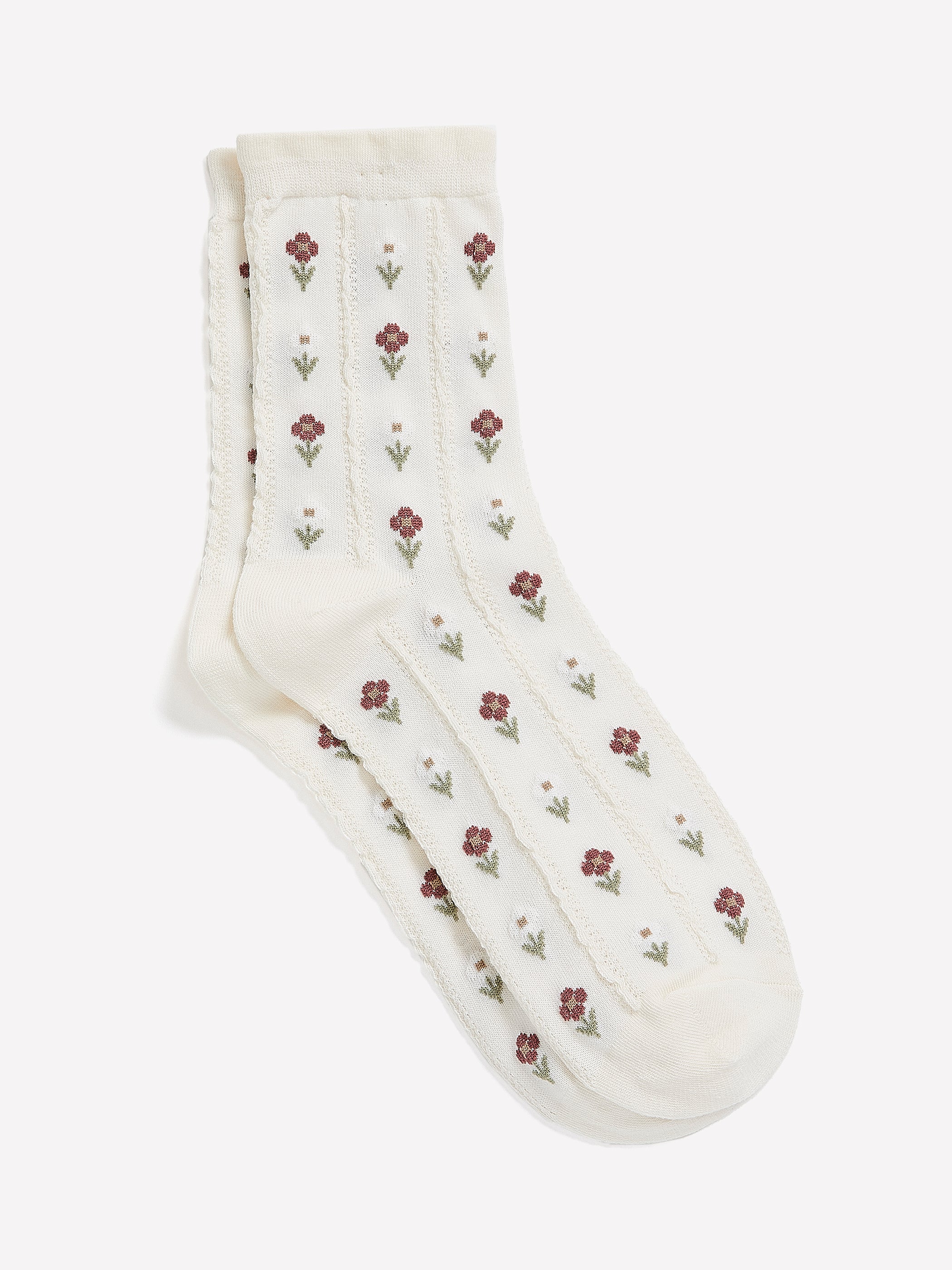 Floral Crew Socks