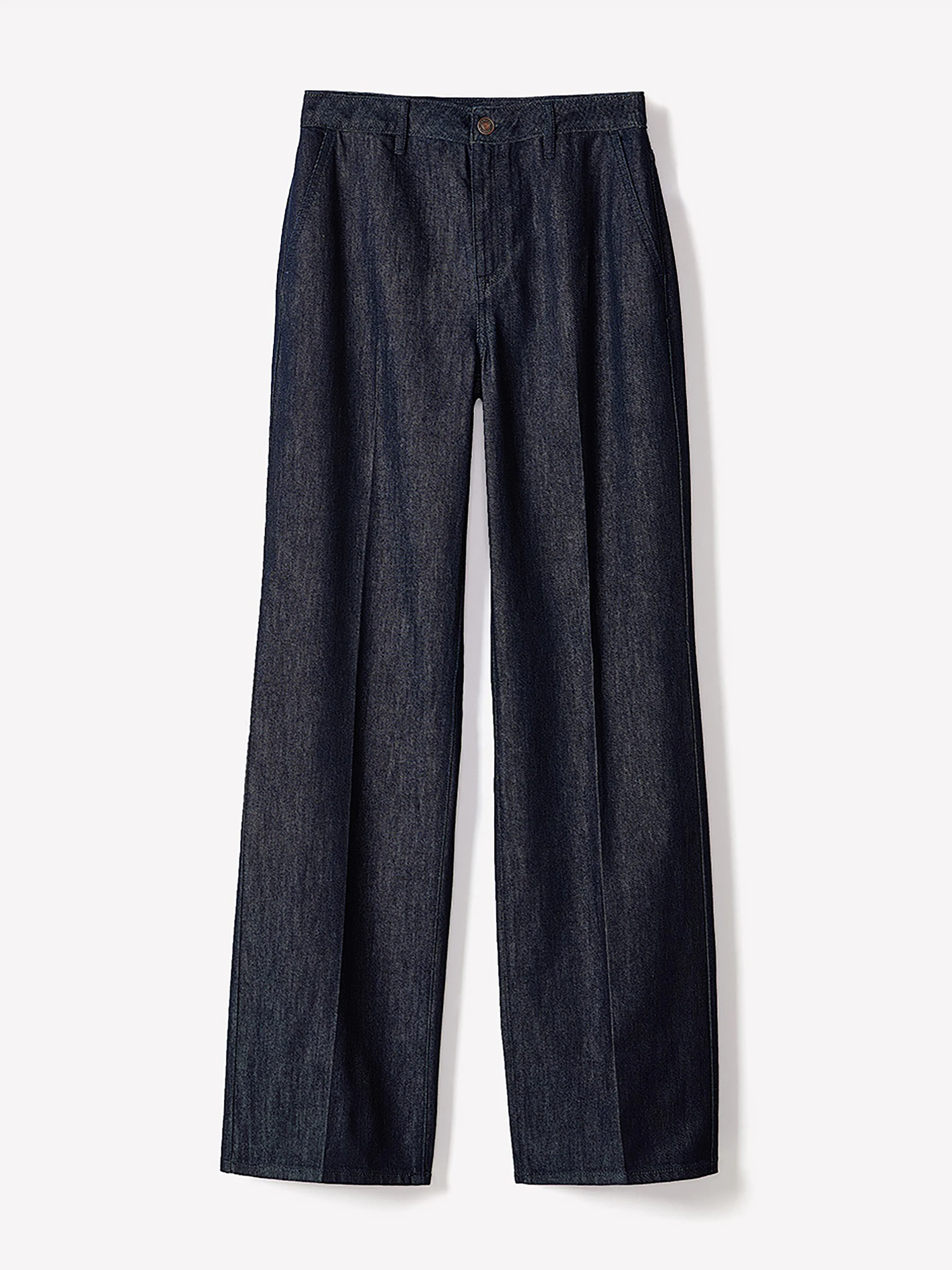 High-Rise Wide-Leg Denim Trousers - Image 5