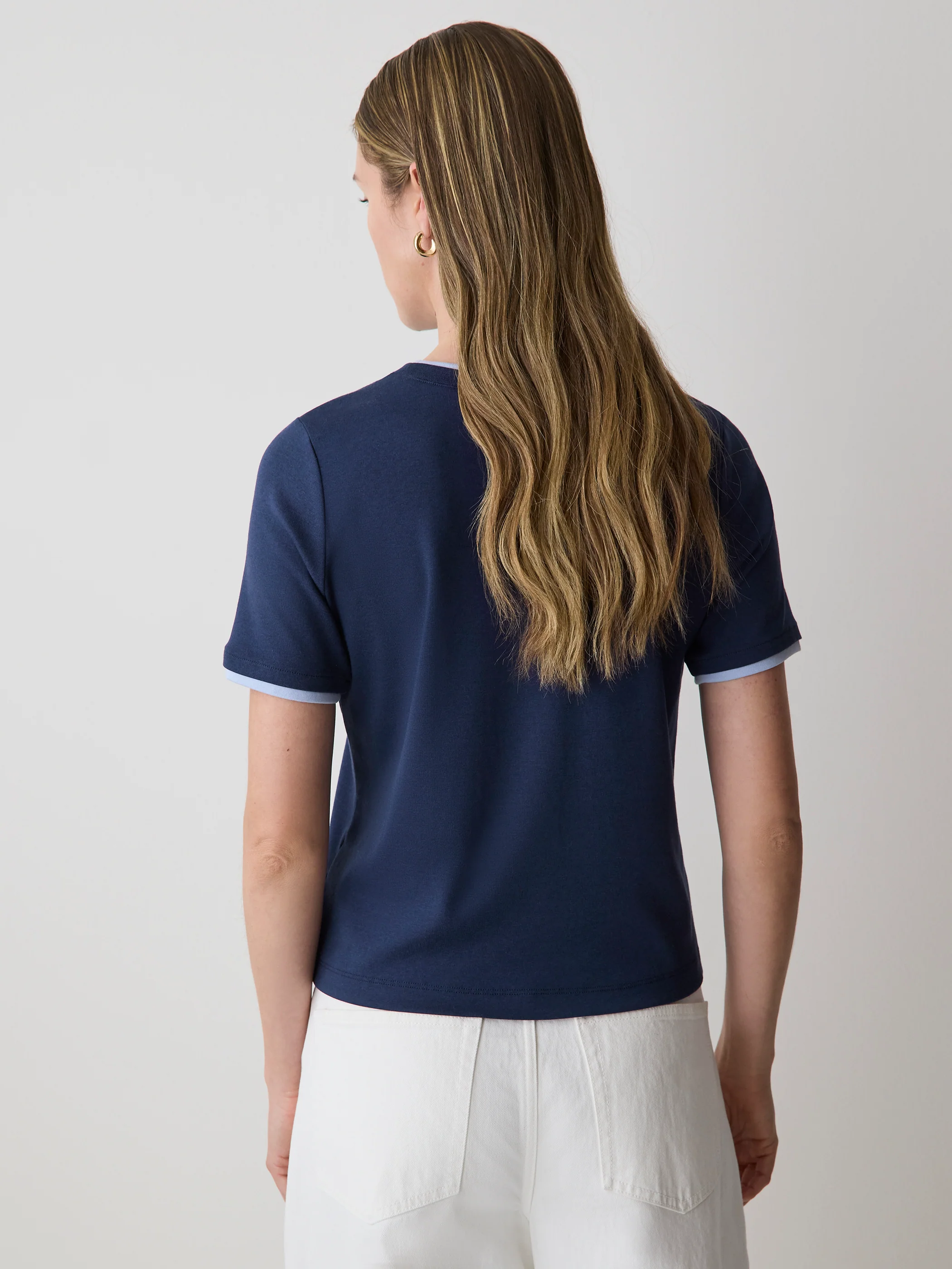 Short-Sleeve Crew-Neck Ribbed Basic Tee - Image 7