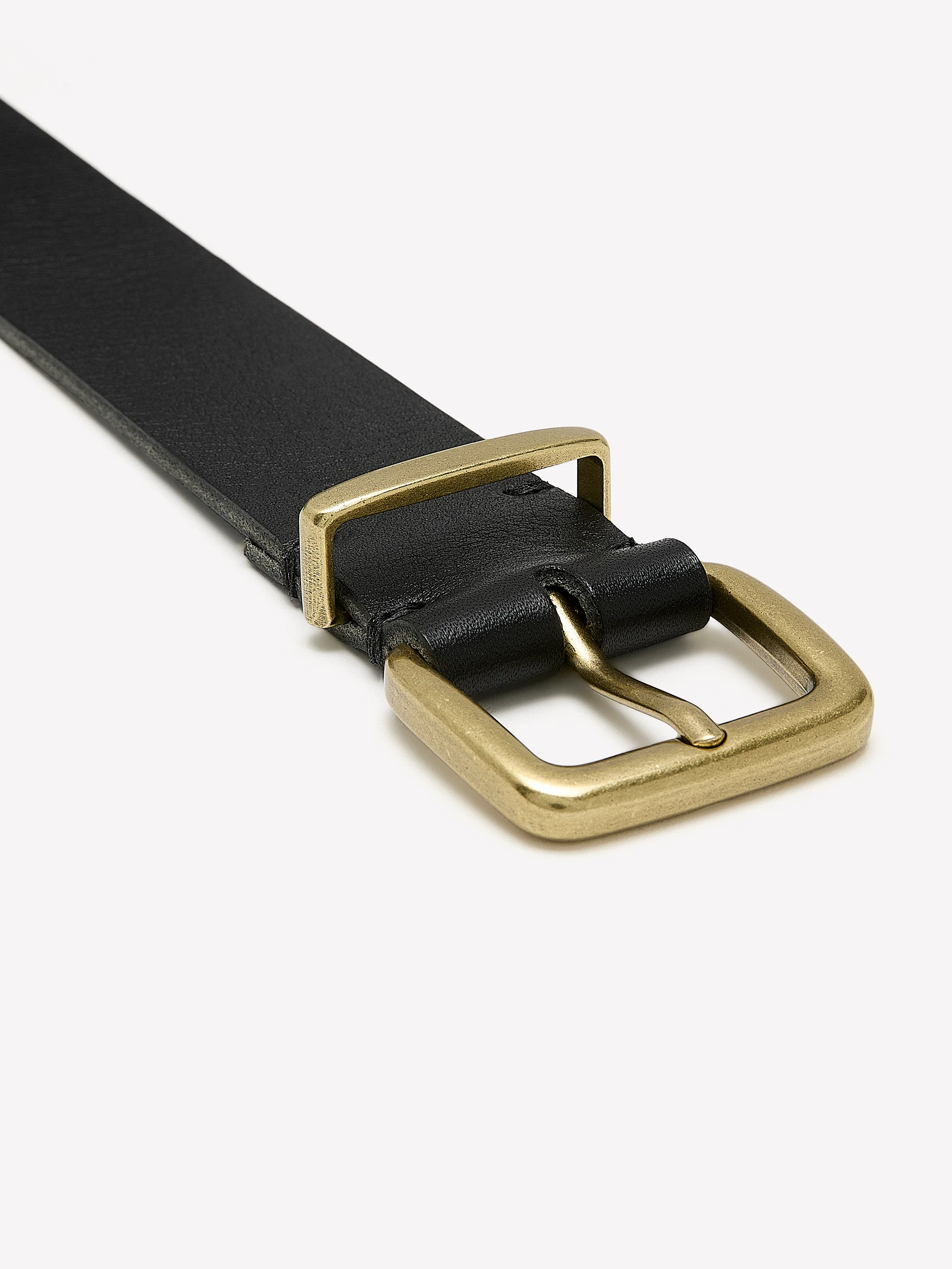 Leather Belt with Square Buckle - Image 2