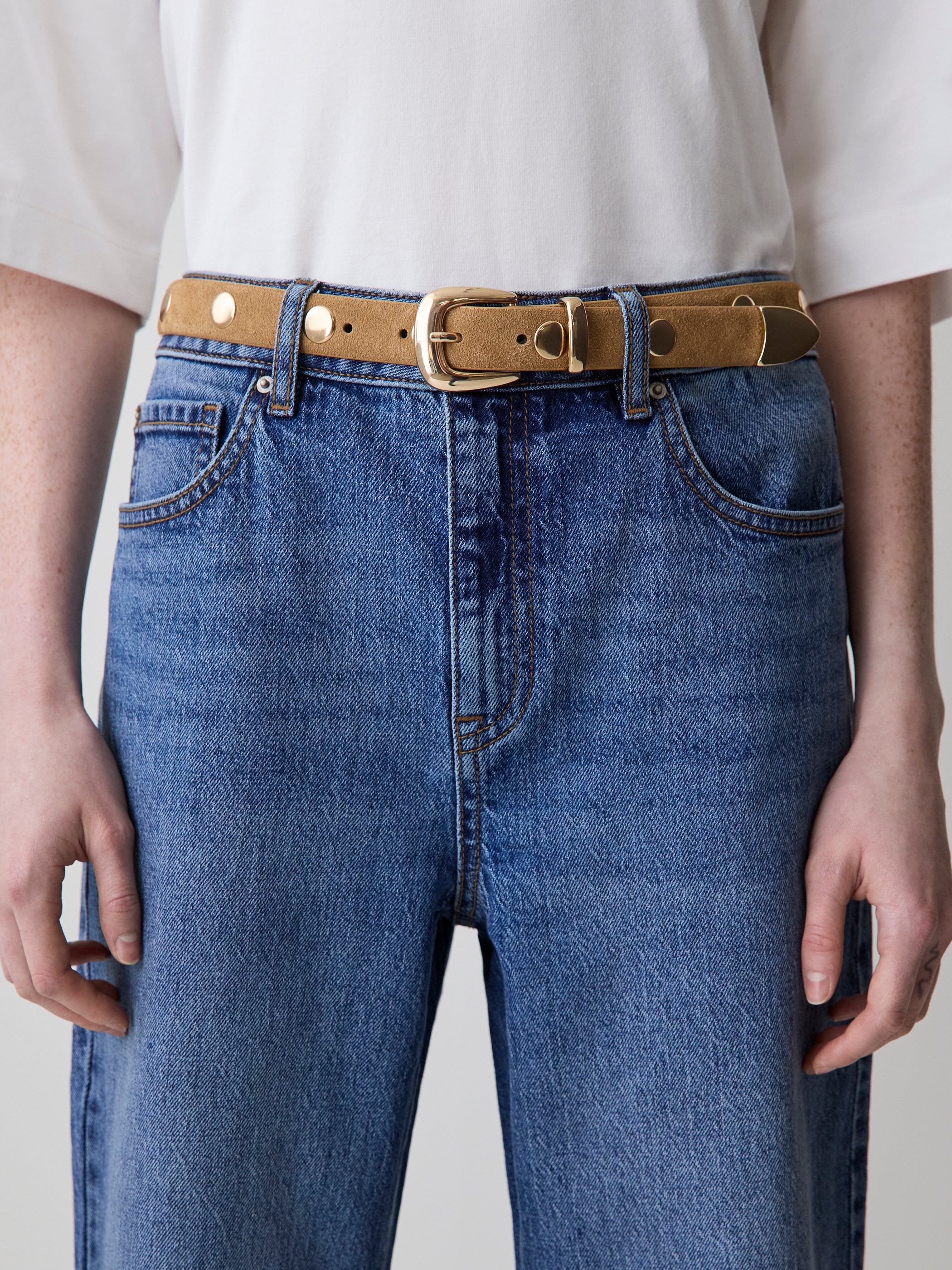Studded Suede Belt - Image 3
