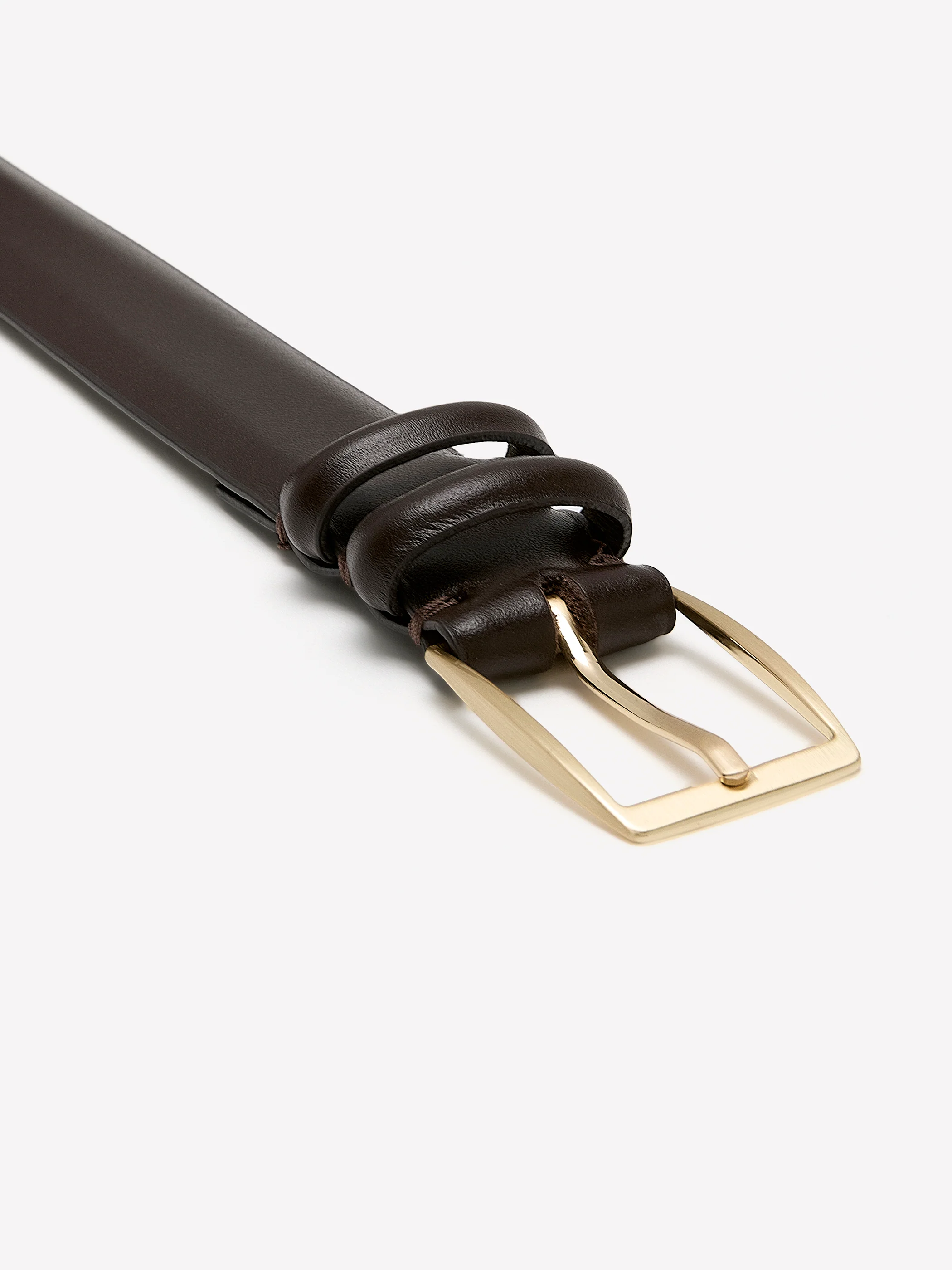 Leather Trouser Belt with Square Buckle - Image 4