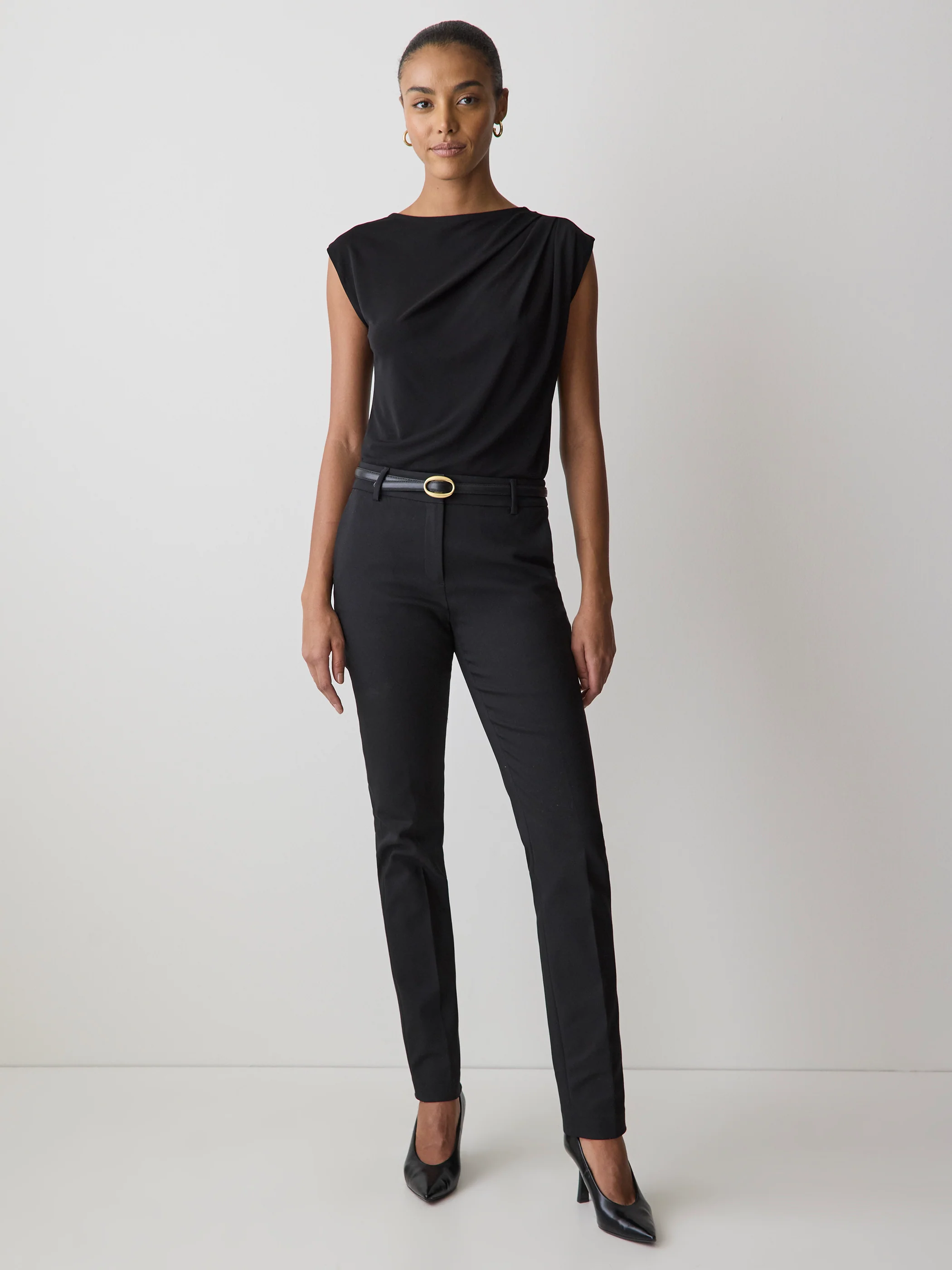 Limitless Black Mid-Rise Long Slim-Leg Signature Fit Pant - Image 2