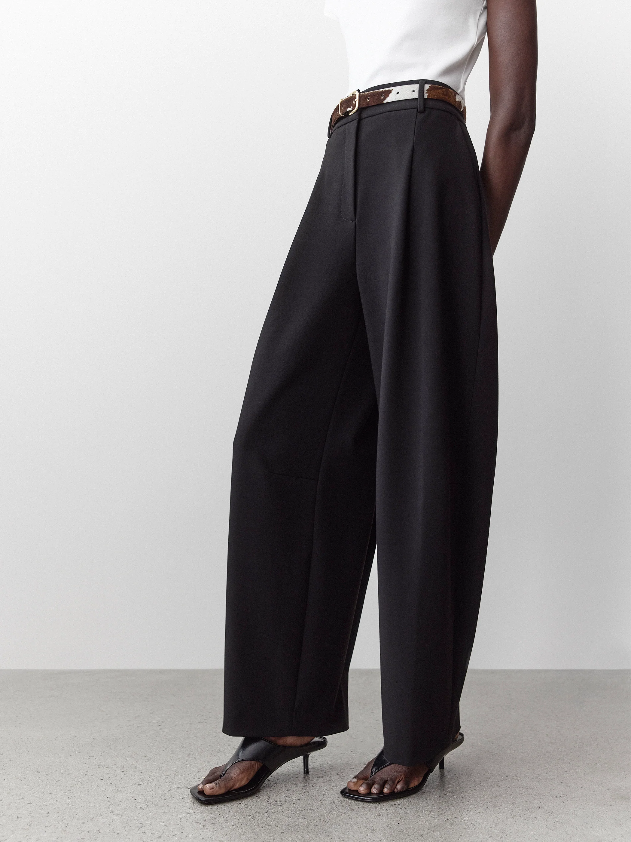 Twill High-Rise Barrel Pant - Image 2
