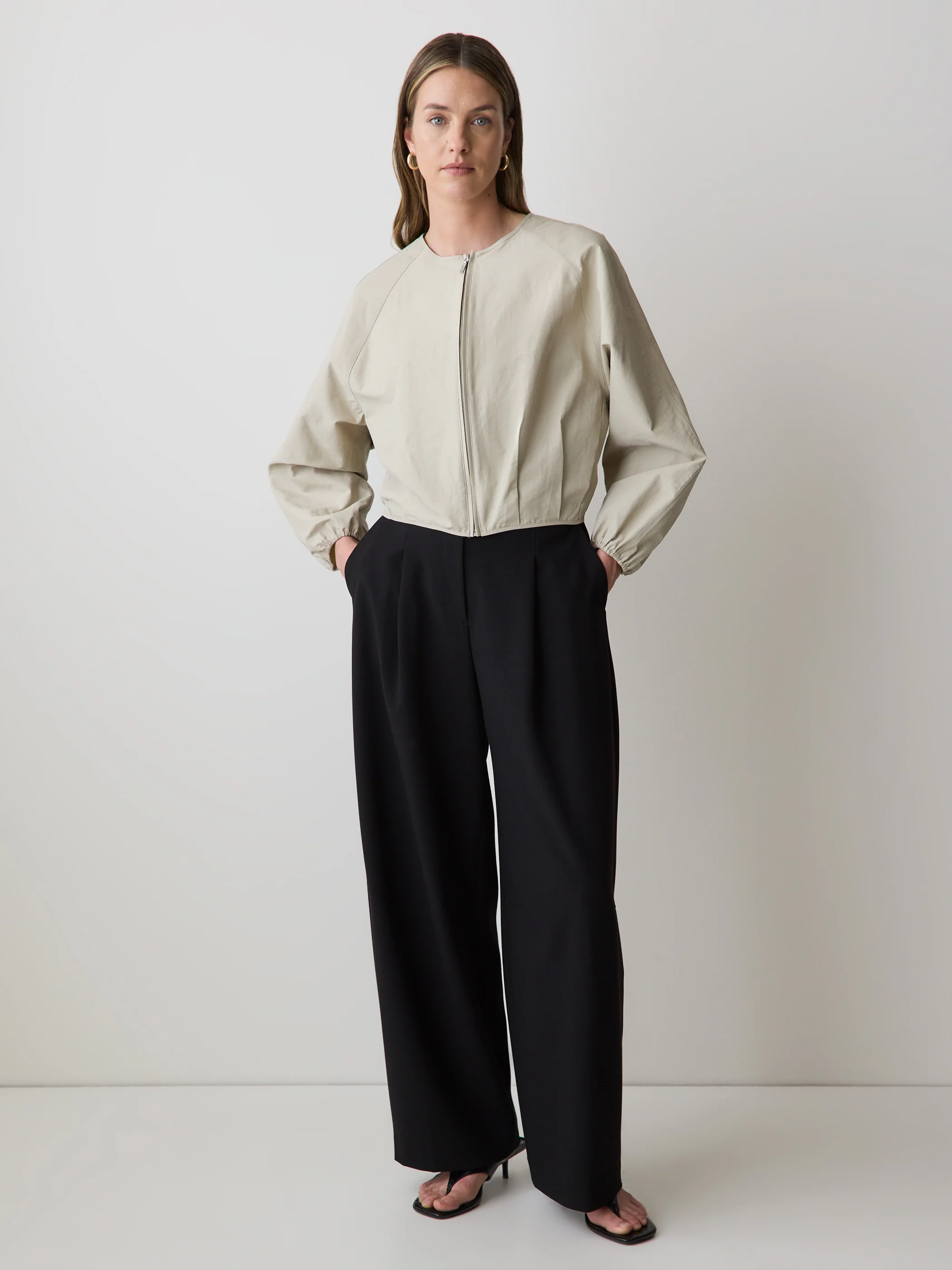 Twill High-Rise Barrel Pant - Image 3