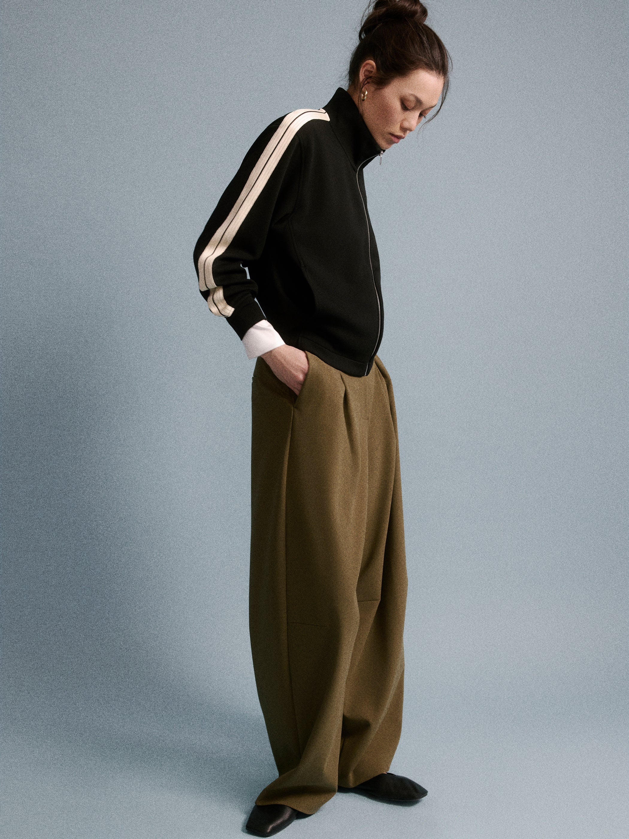 Twill High-Rise Barrel Pant - Image 8