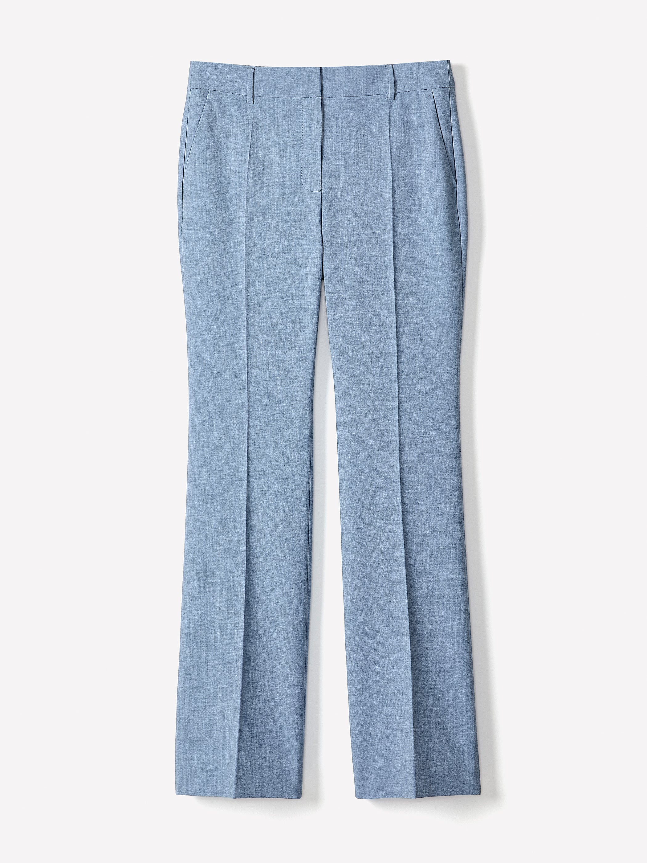 Light Blue Mid-Rise Flare-Leg Pant - Image 5