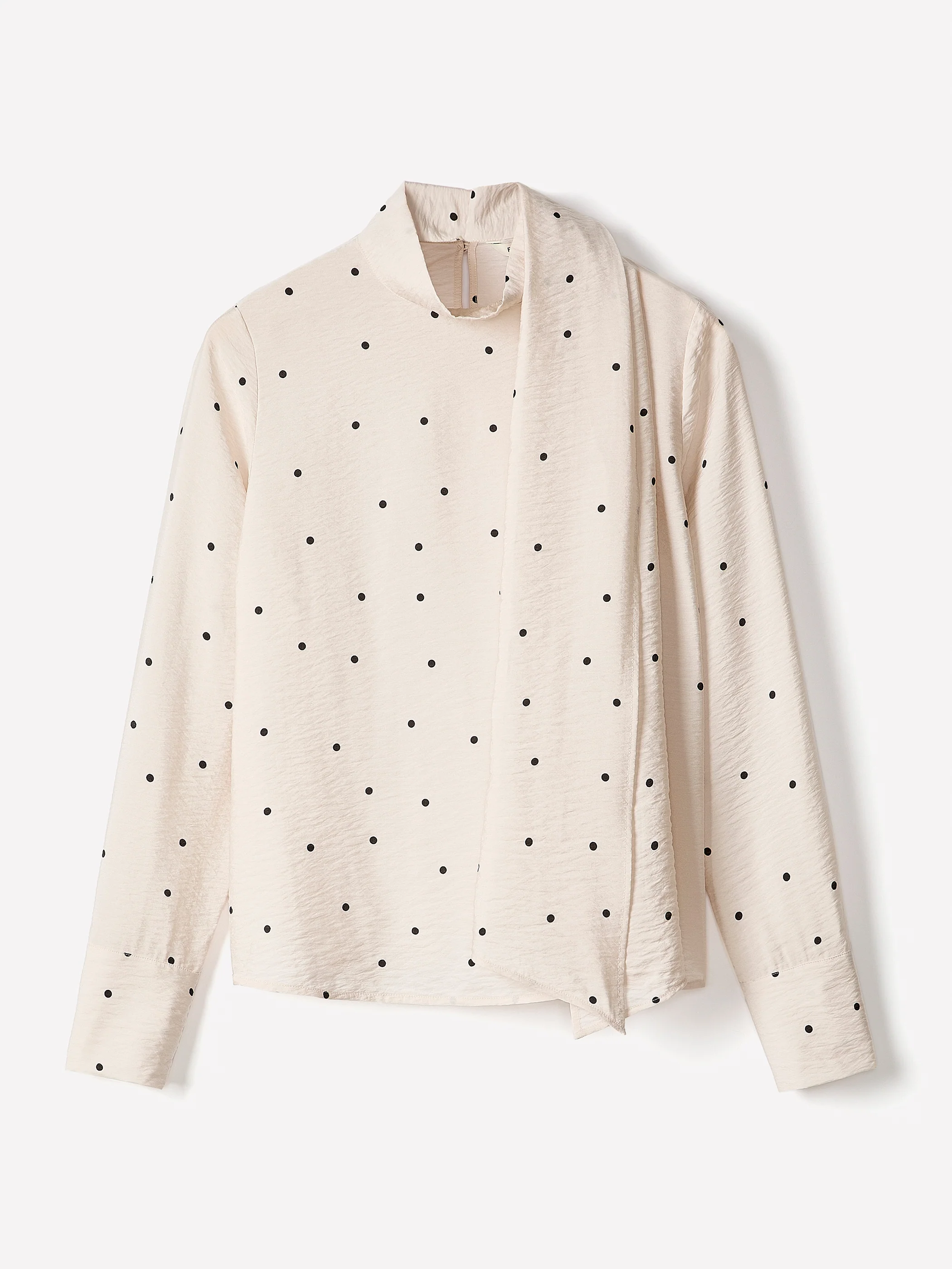 Long-Sleeve Popover Blouse with Scarf Neckline - Image 6