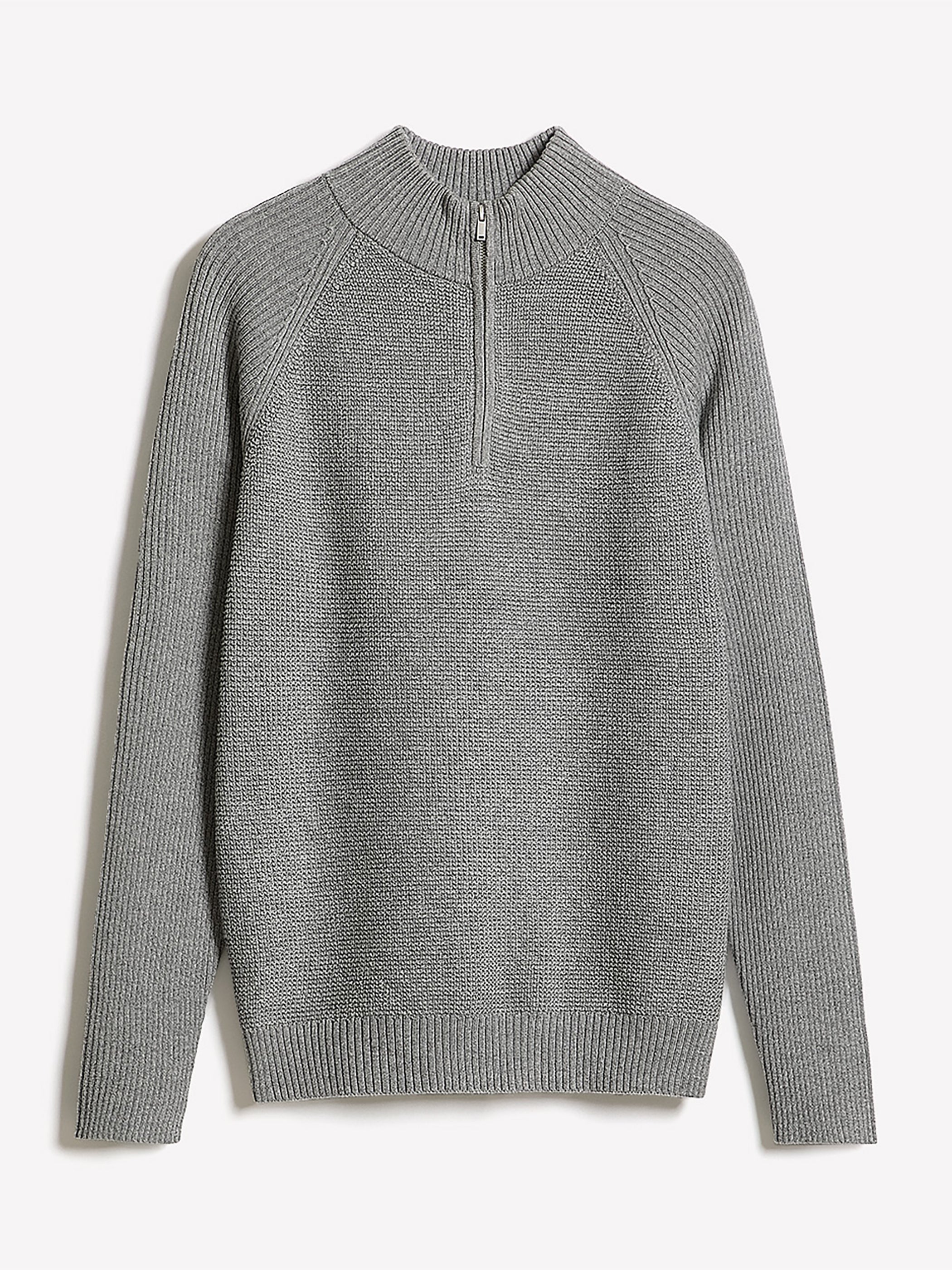 Long-Sleeve Half-Zip Mock-Neck Sweater - Image 10