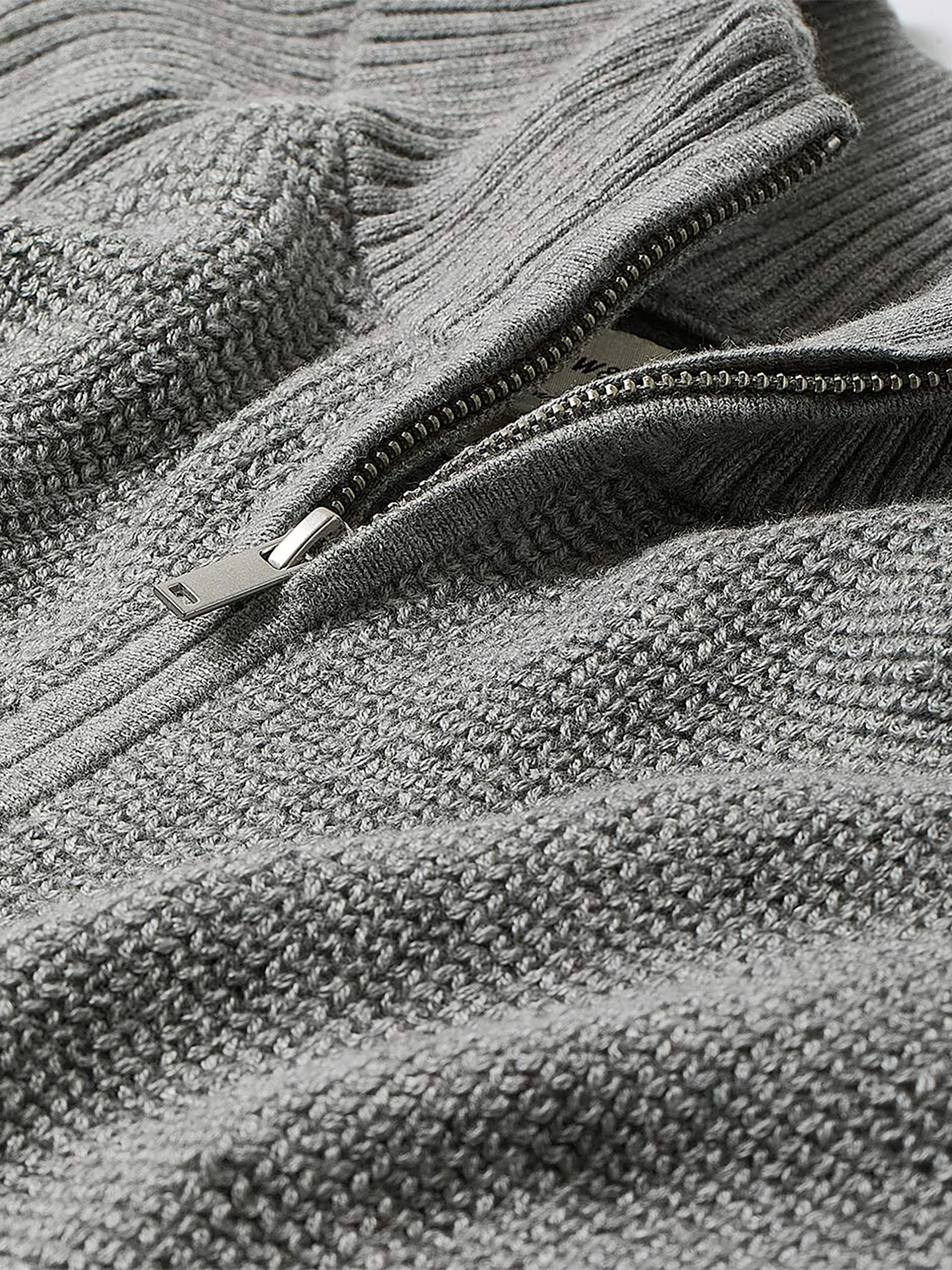 Long-Sleeve Half-Zip Mock-Neck Sweater - Image 11