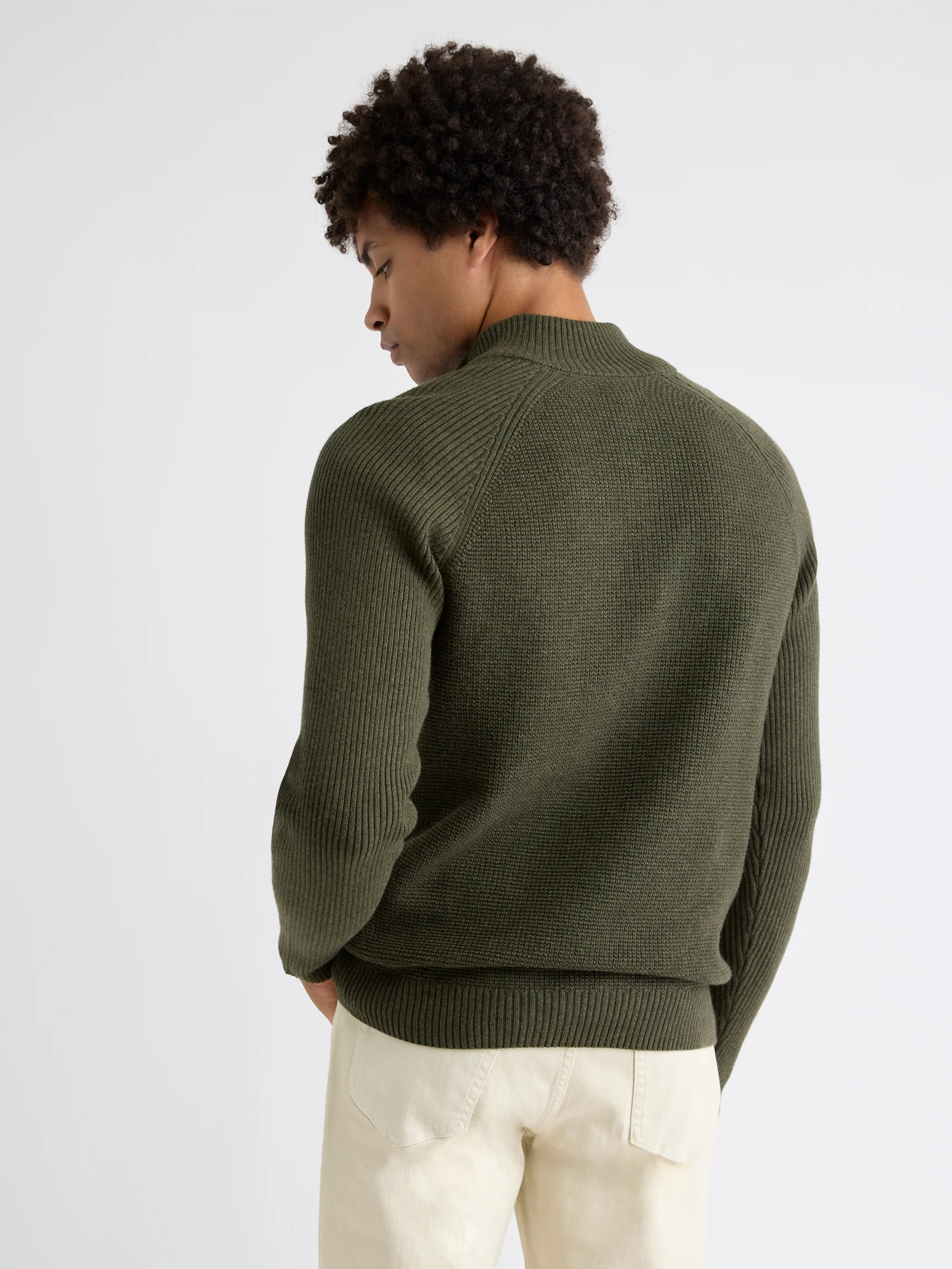 Long-Sleeve Half-Zip Mock-Neck Sweater - Image 15