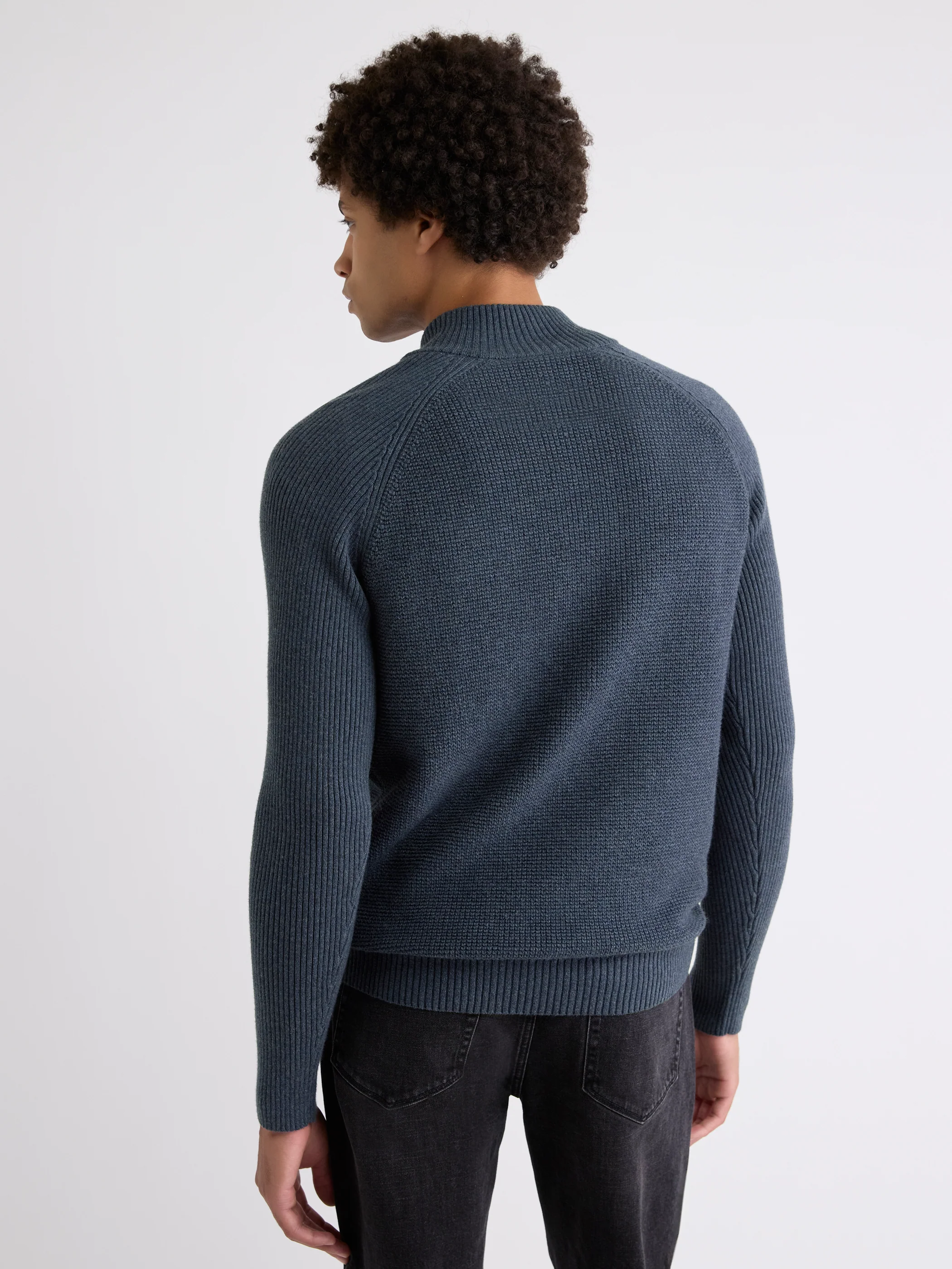 Long-Sleeve Half-Zip Mock-Neck Sweater - Image 21