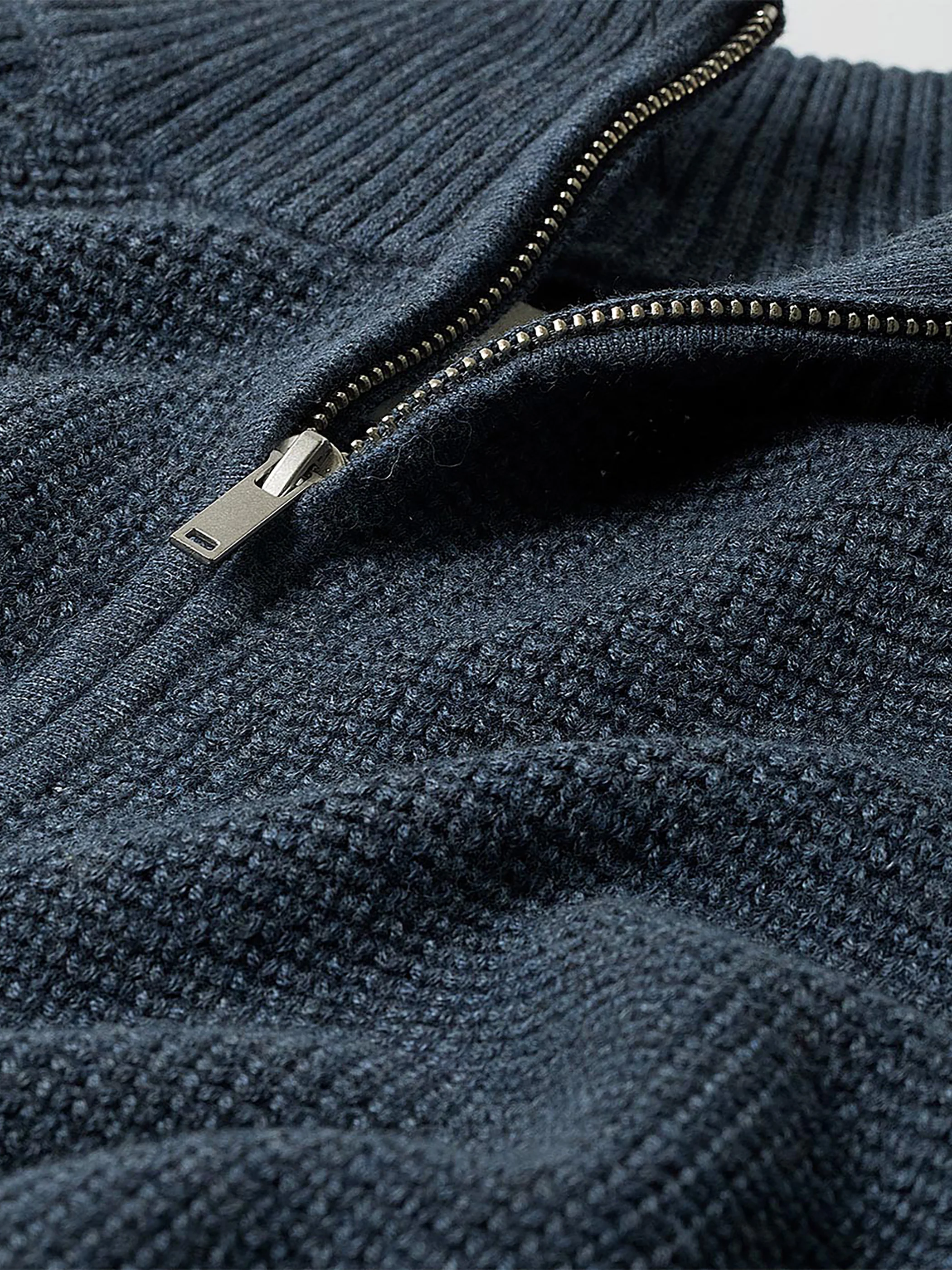 Long-Sleeve Half-Zip Mock-Neck Sweater - Image 23