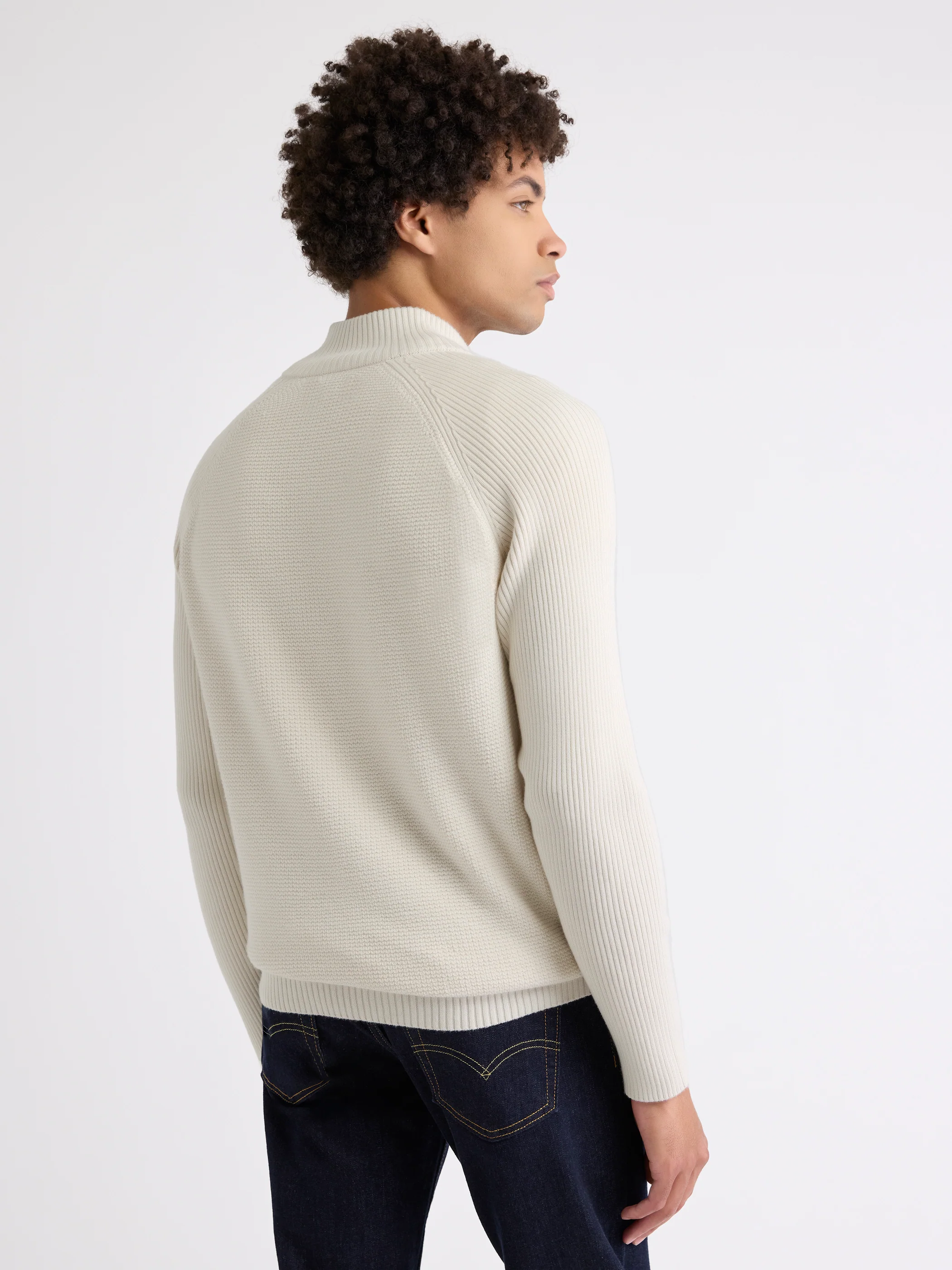 Long-Sleeve Half-Zip Mock-Neck Sweater - Image 27