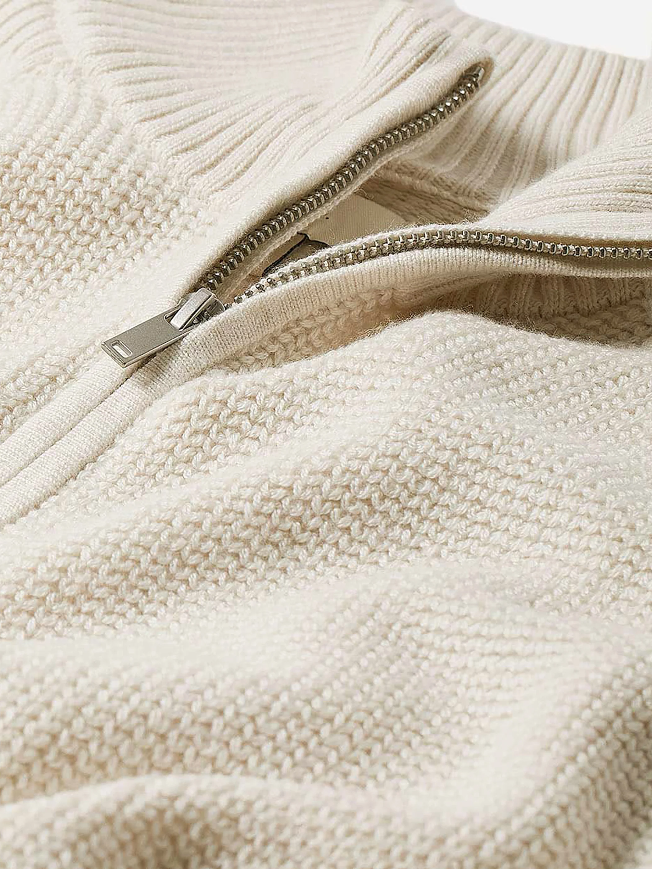 Long-Sleeve Half-Zip Mock-Neck Sweater - Image 29