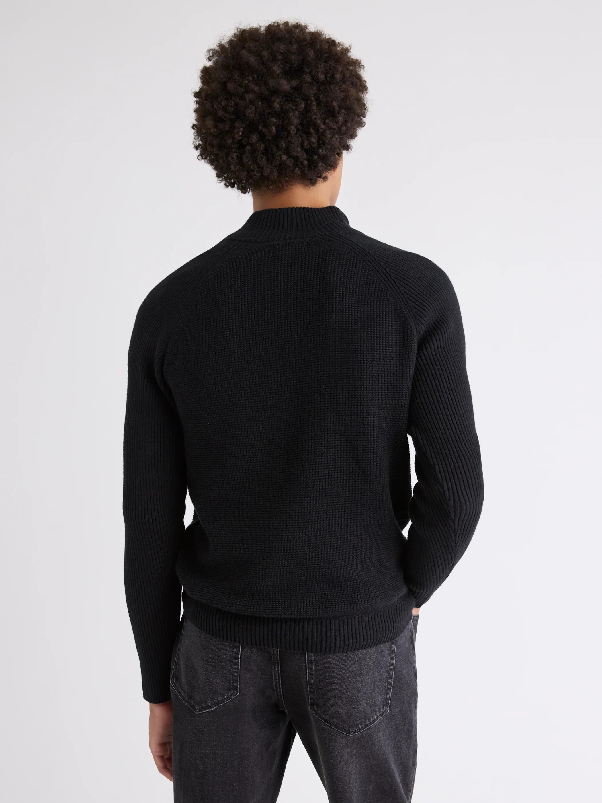 Long-Sleeve Half-Zip Mock-Neck Sweater - Image 3