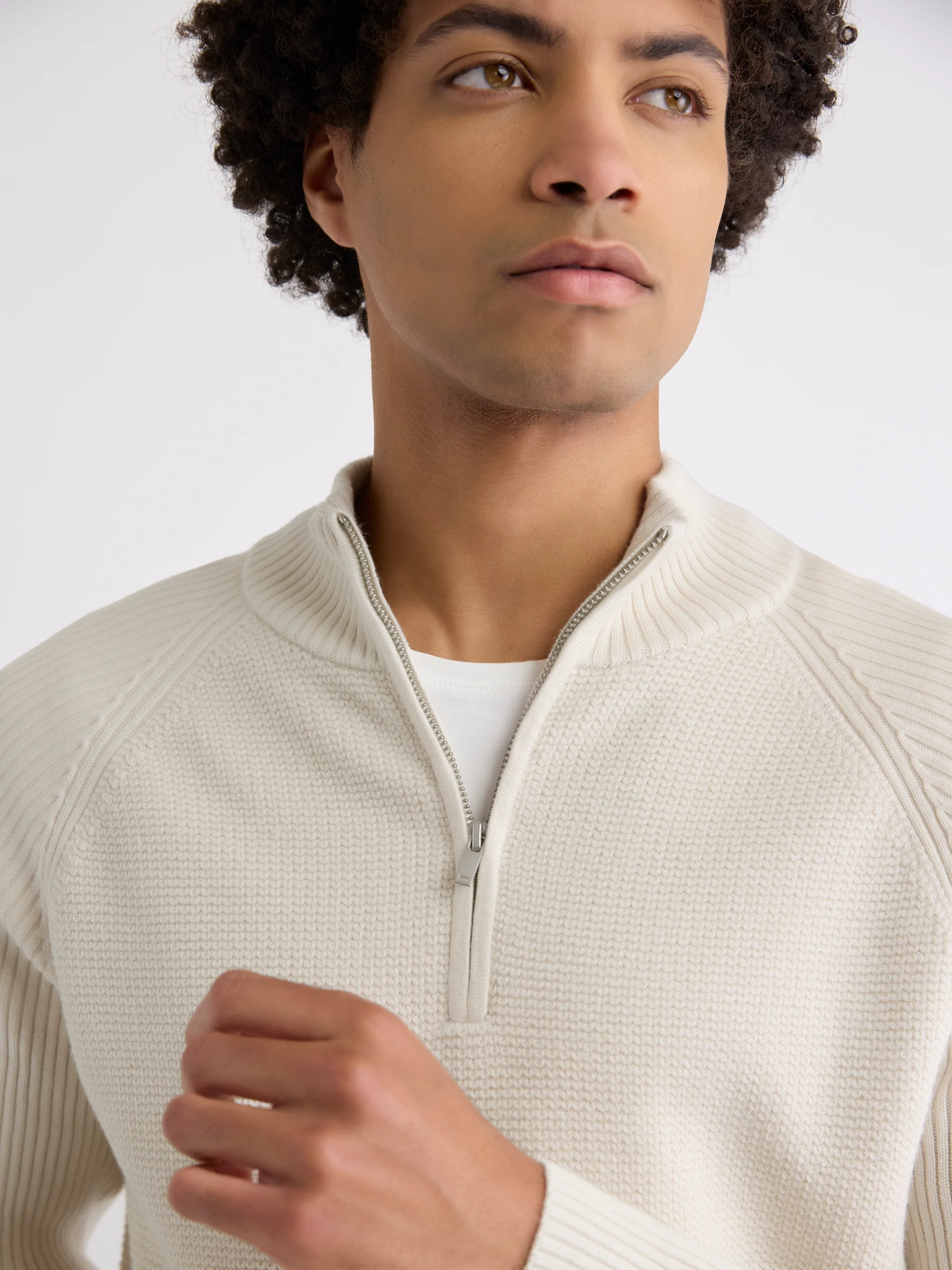 Long-Sleeve Half-Zip Mock-Neck Sweater - Image 30